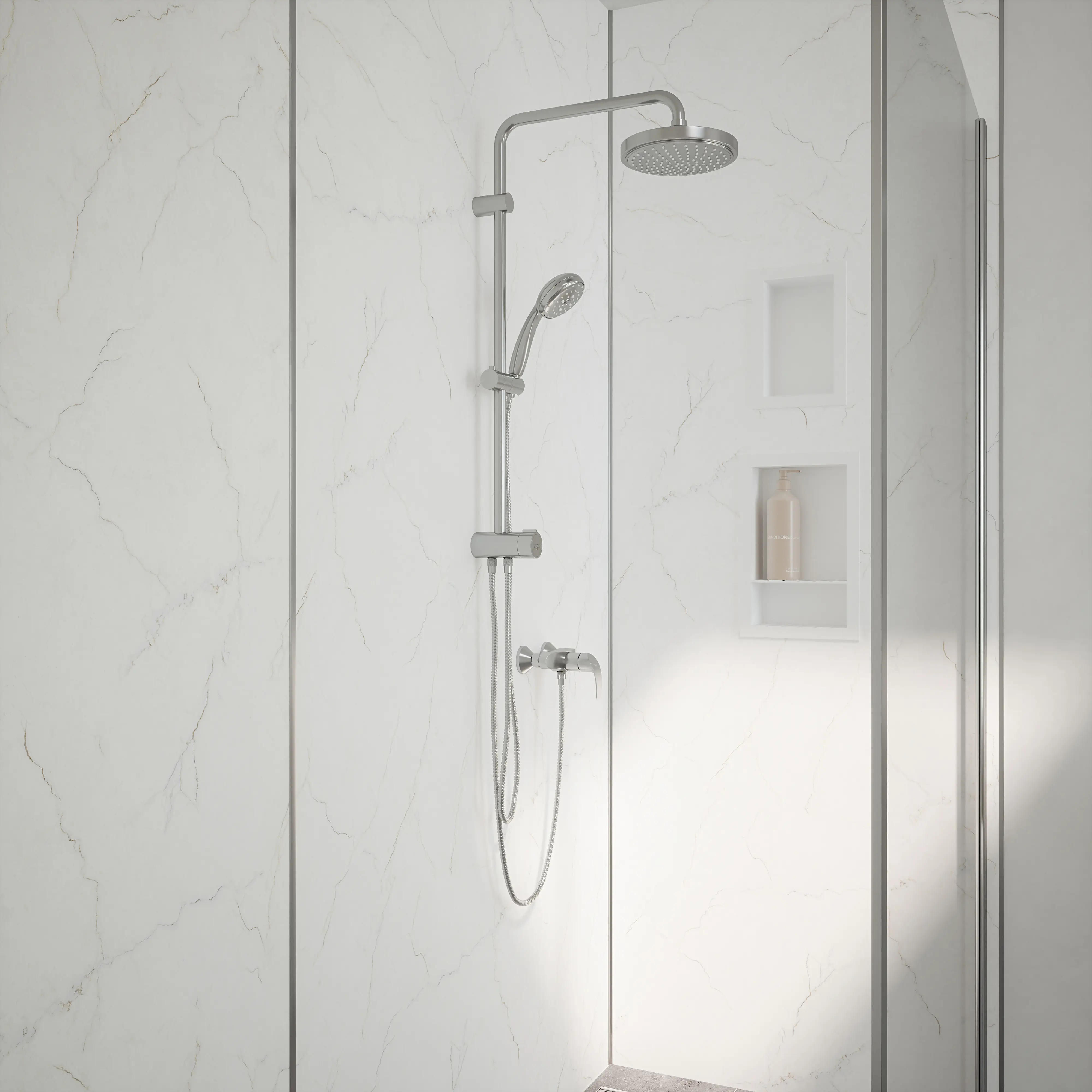 Wetwall Alloy Wandpaneel  Bianco Venato 60 x 244 cm