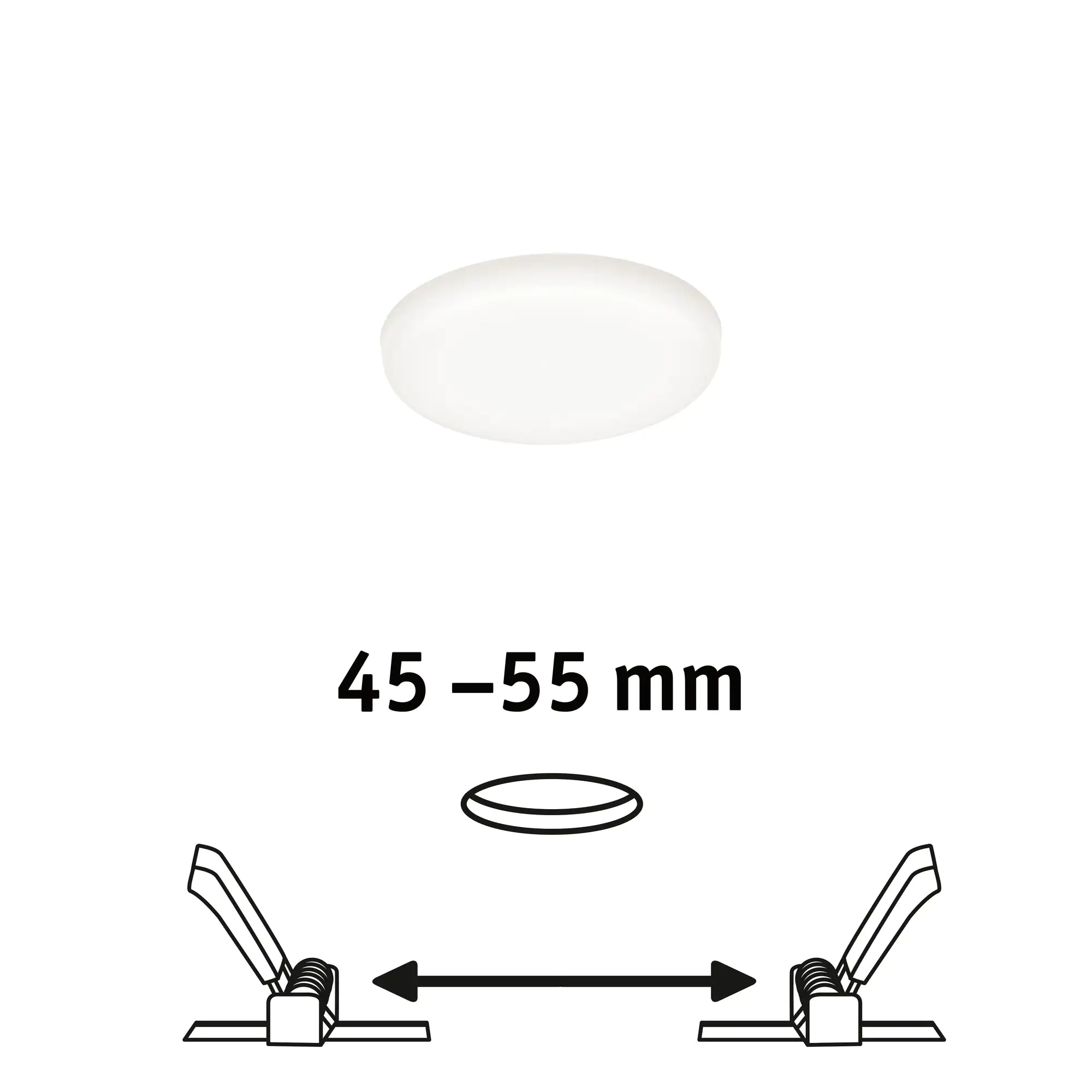 Paulmann Einbauleuchte LED Veluna Varifit rund Ø 7,5 cm 4,5 W satin