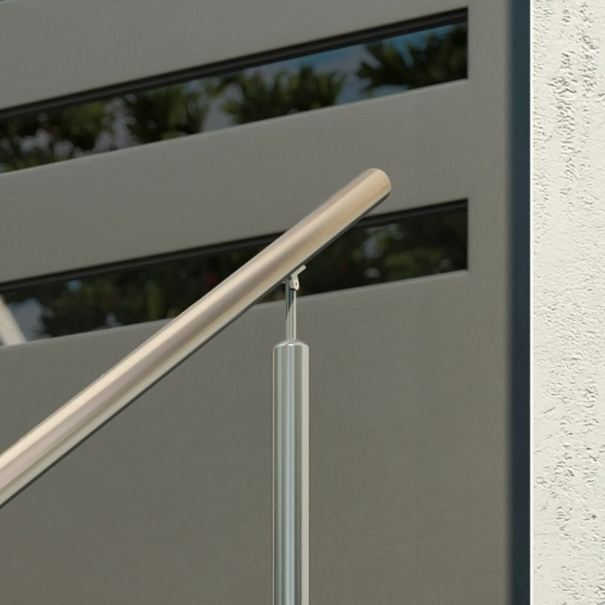 DOLLE Eingangsgeländer PS 512 Edelstahl 150 cm 2 Pfosten
