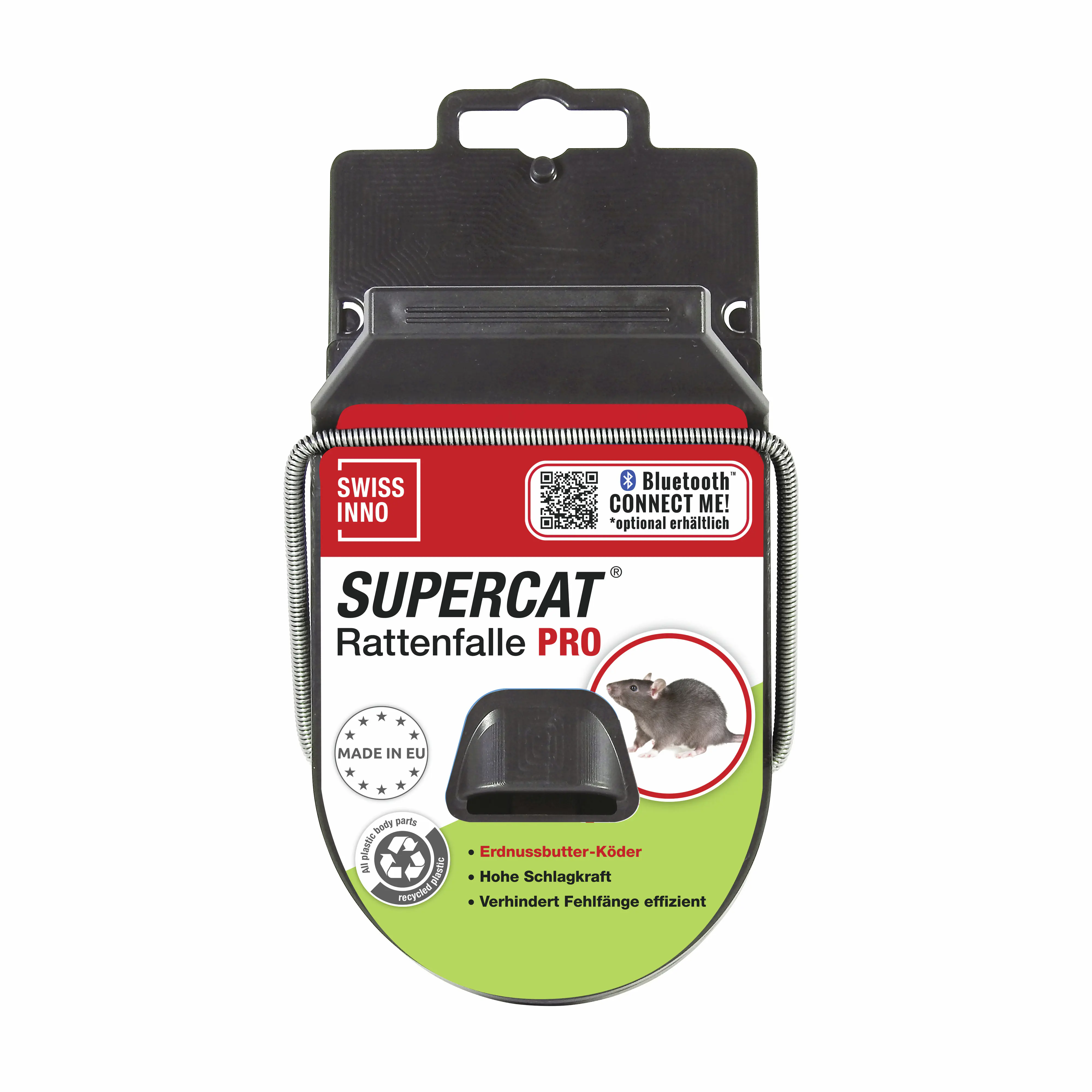 Swissinno Rattenfalle PRO SuperCat inkl. Erdnussbutter-Köder