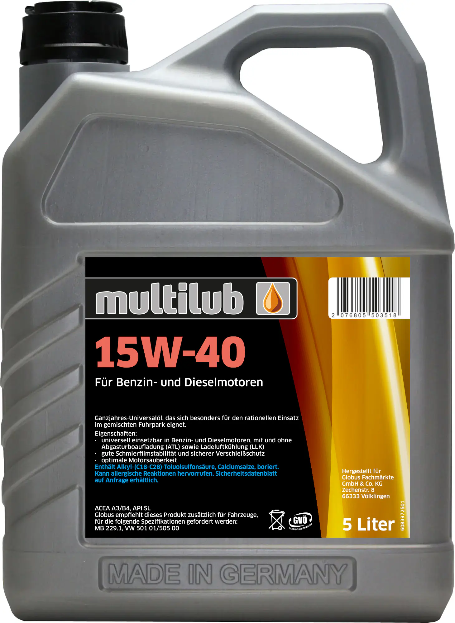 Multilub Motoröl 15W-40 5L