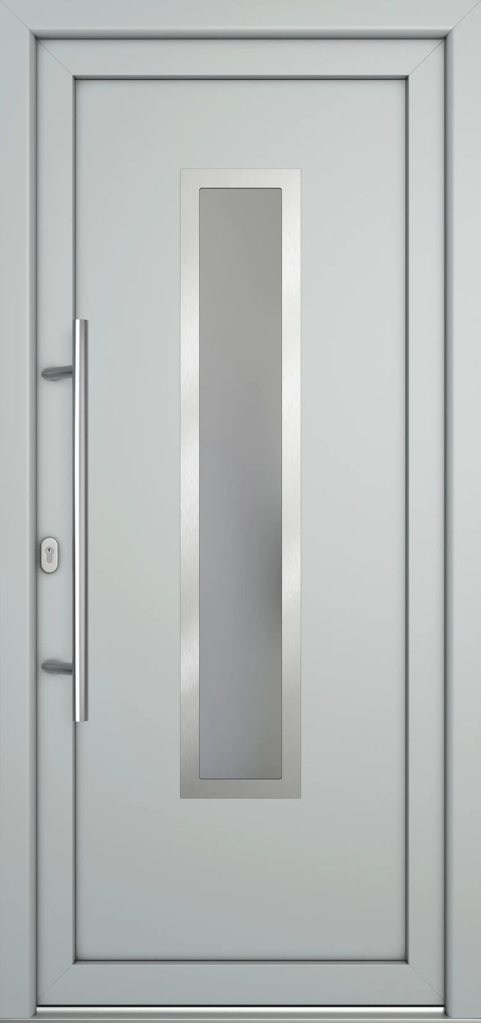 Meeth Haustür Signum Pro PVC Modell 32 98 x 208 cm DIN Links weiß/lichtgrau