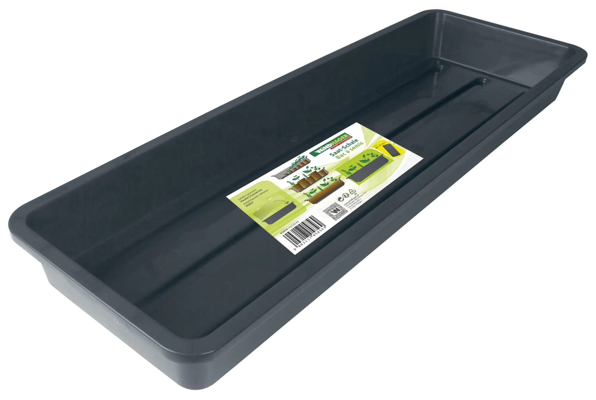Windhager Saatschale 58 x 19 x 6 cm schiefergrau