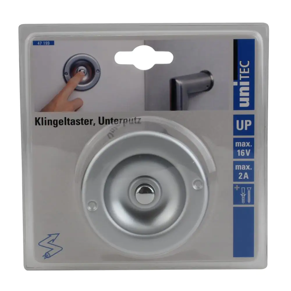 Klingel-Taster 1-fach Unterputz rund
