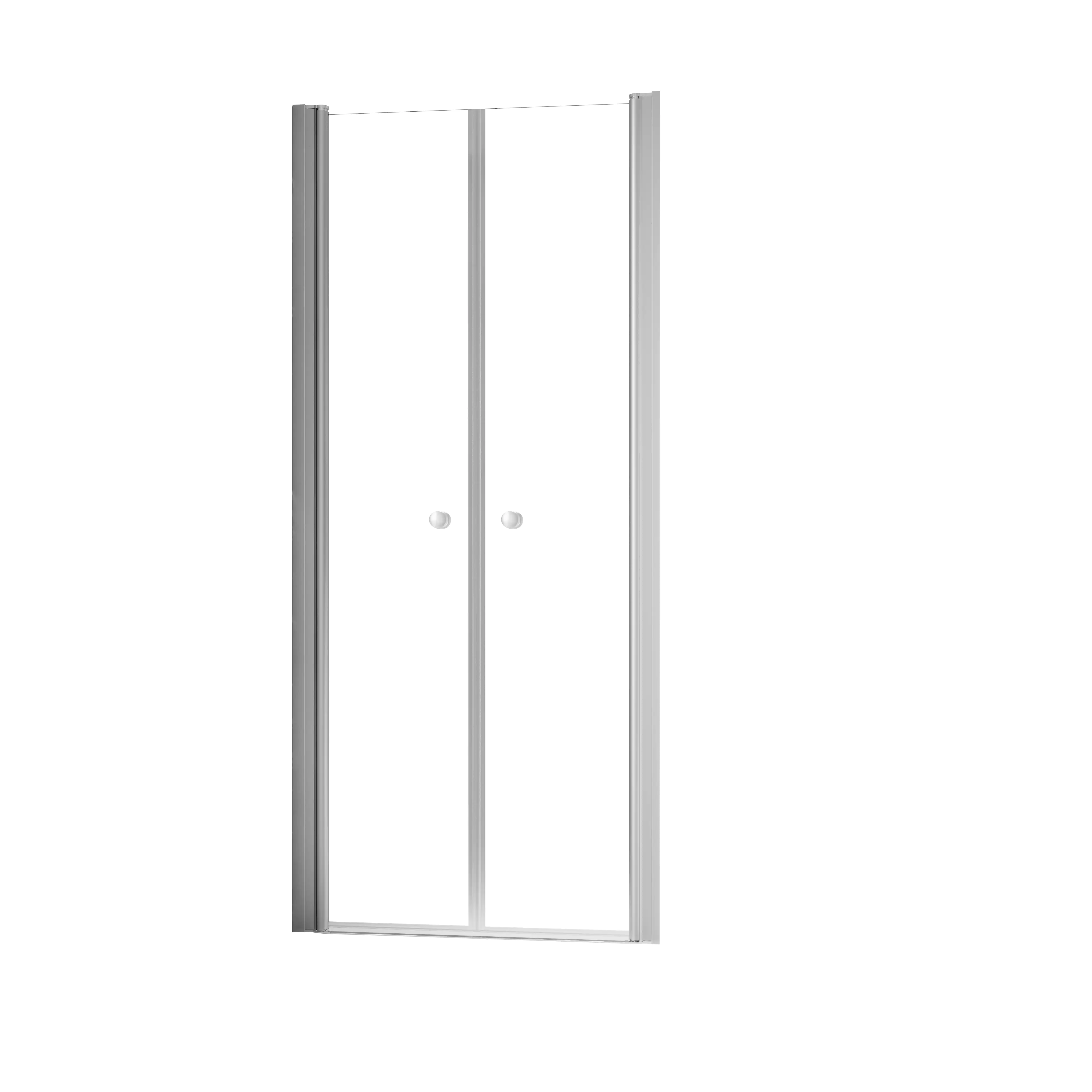 Schulte Nische mit Pendeltür 100 x 200 cm Garant 2.0 Alu-Natur