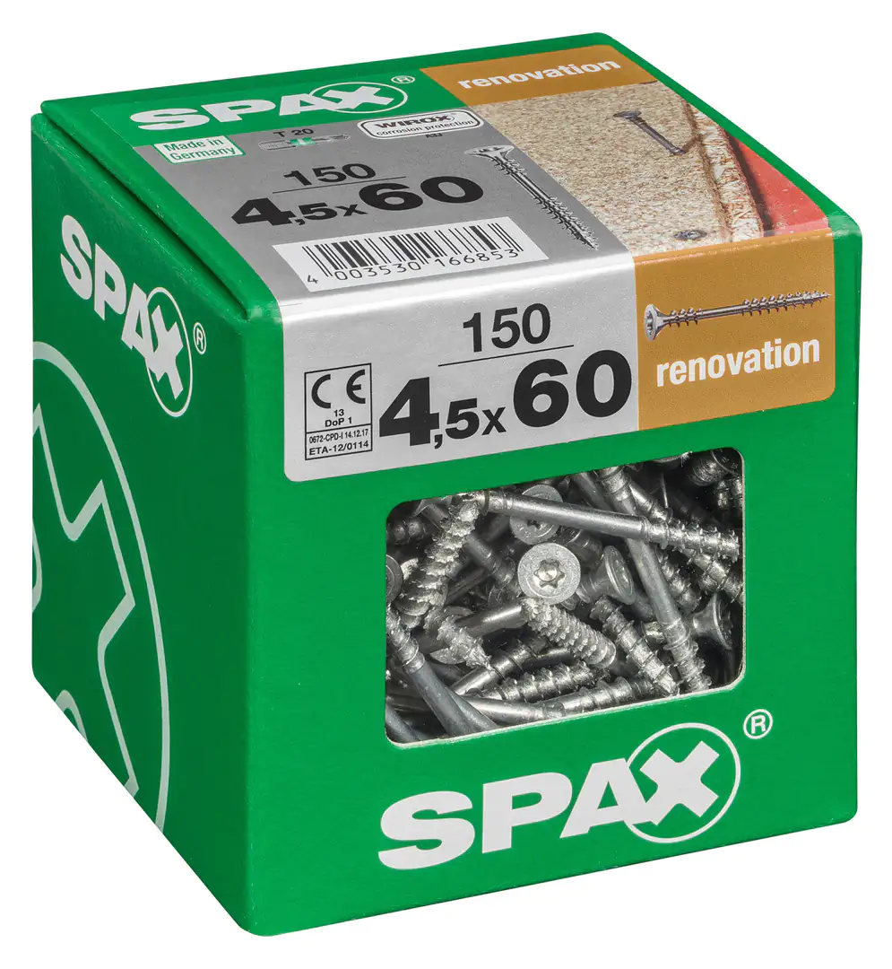 Spax Verlegeschrauben 4.5 x 60 mm TX 20 - 150 Stk.