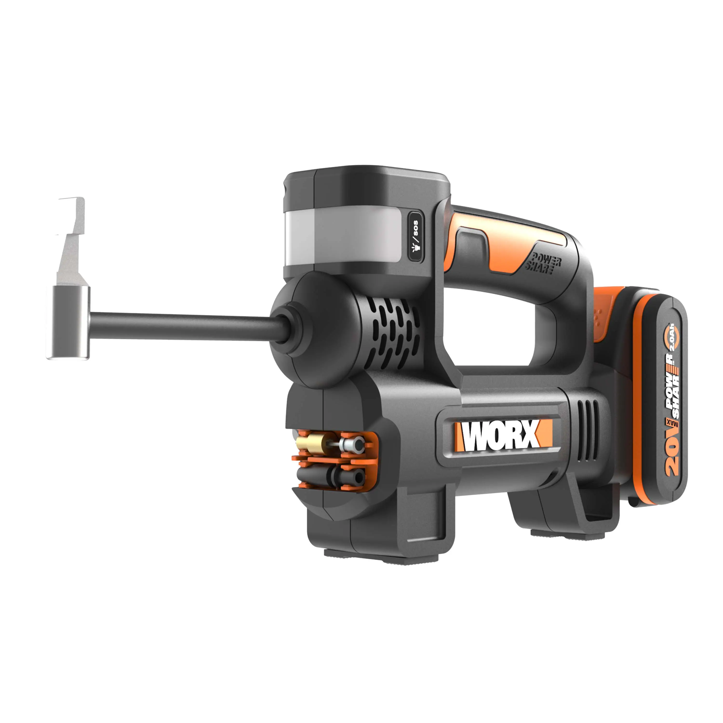 Worx Akku-Kompressor WX092 20 V inkl. Akku 2 Ah & Ladegerät