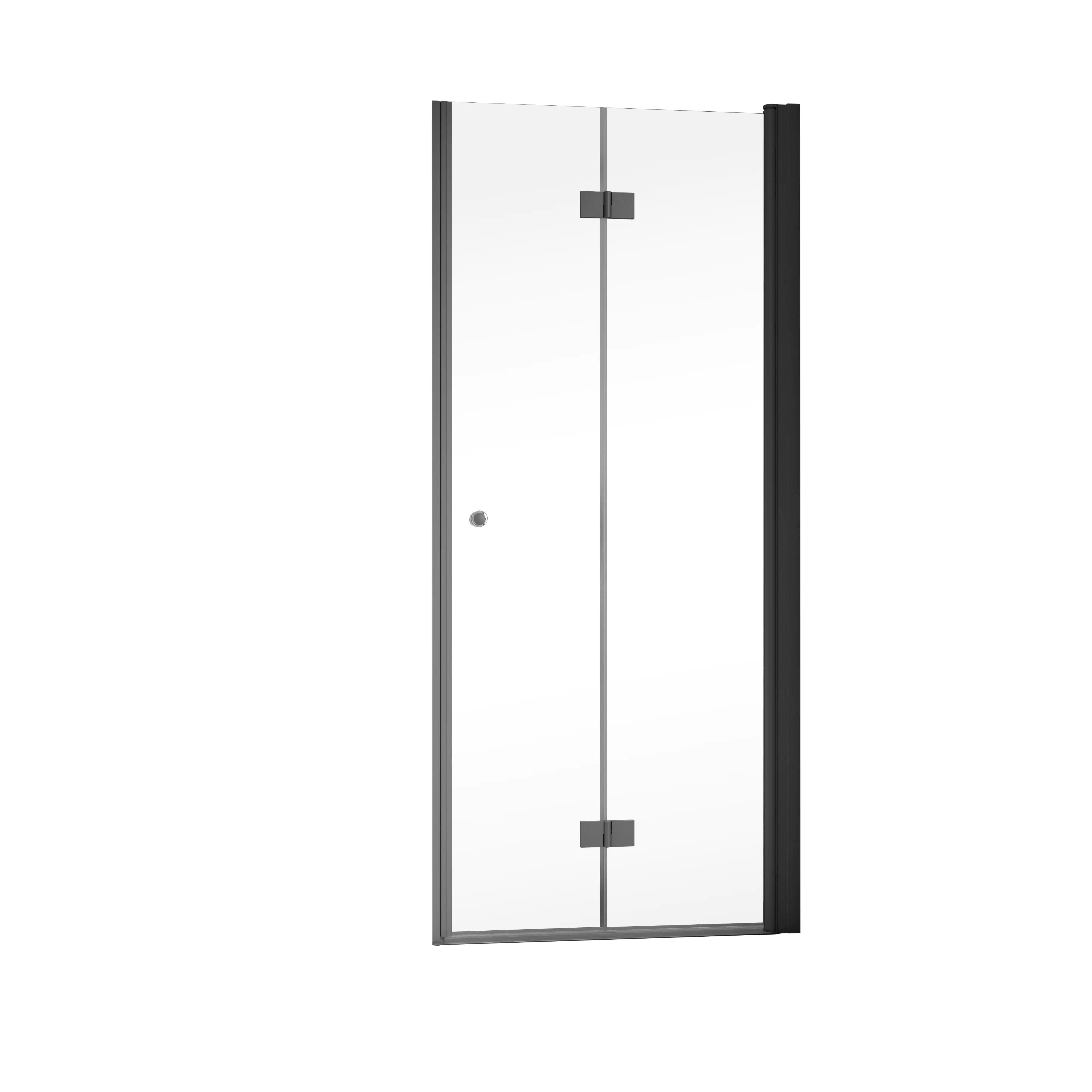 Schulte Nische mit Drehfalttür 90 x 200 cm Garant 2.0 mattschwarz Türanschlag rechts