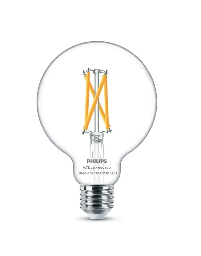 Philips Smart LED Leuchtmittel Tunable White Clear G95 E27 Globeform 7 W