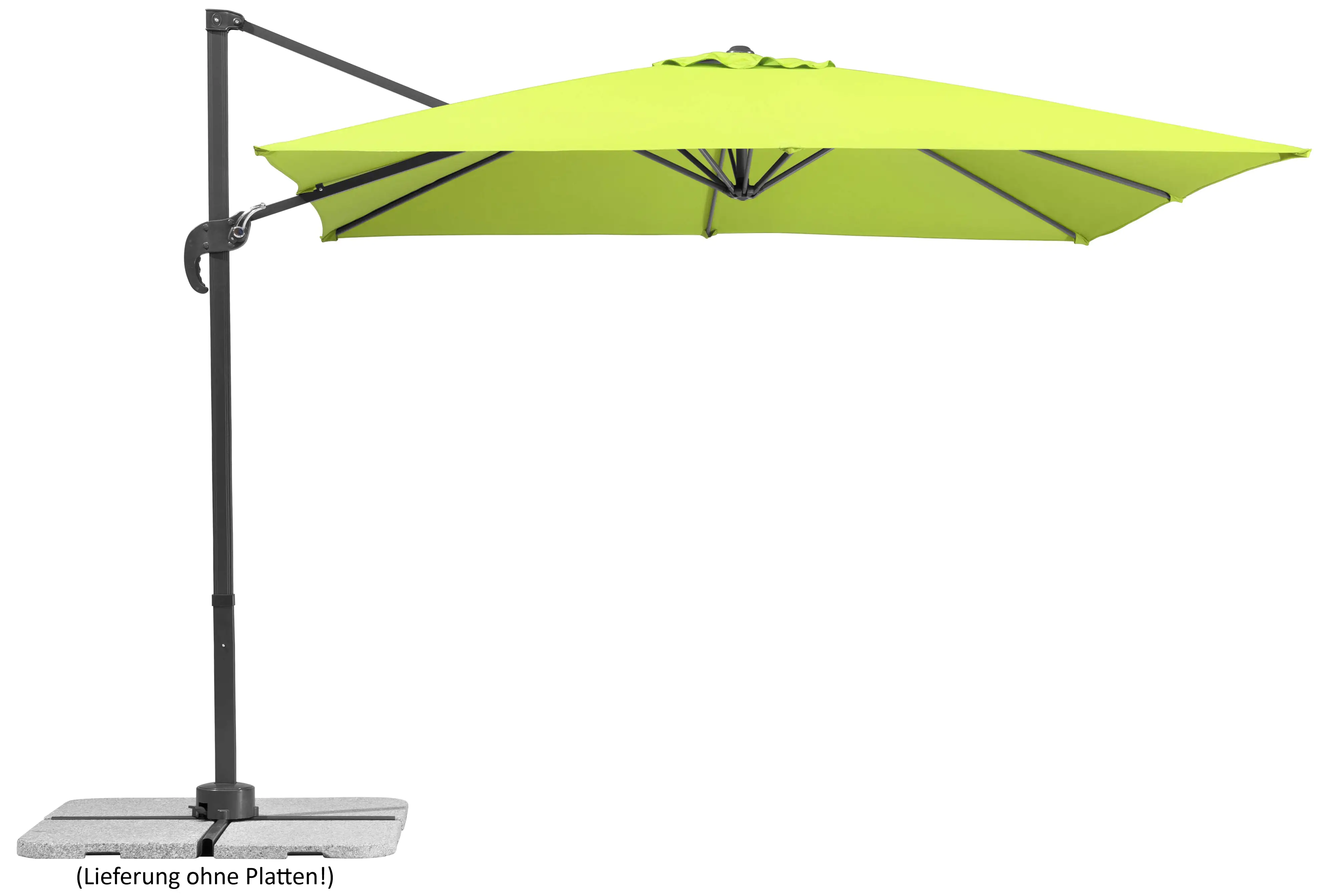 Schneider Ampelschirm Rhodos Junior apfelgrün 270 x 270 cm inkl. Sonnenschirmhülle