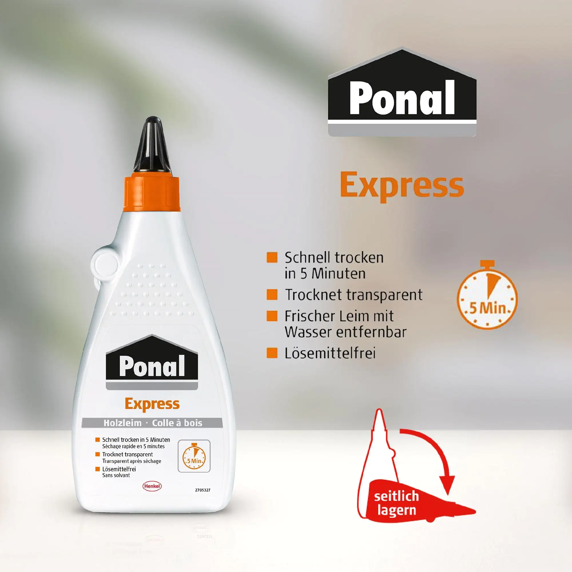 Ponal Holzleim Express 120 g Flasche, transparent