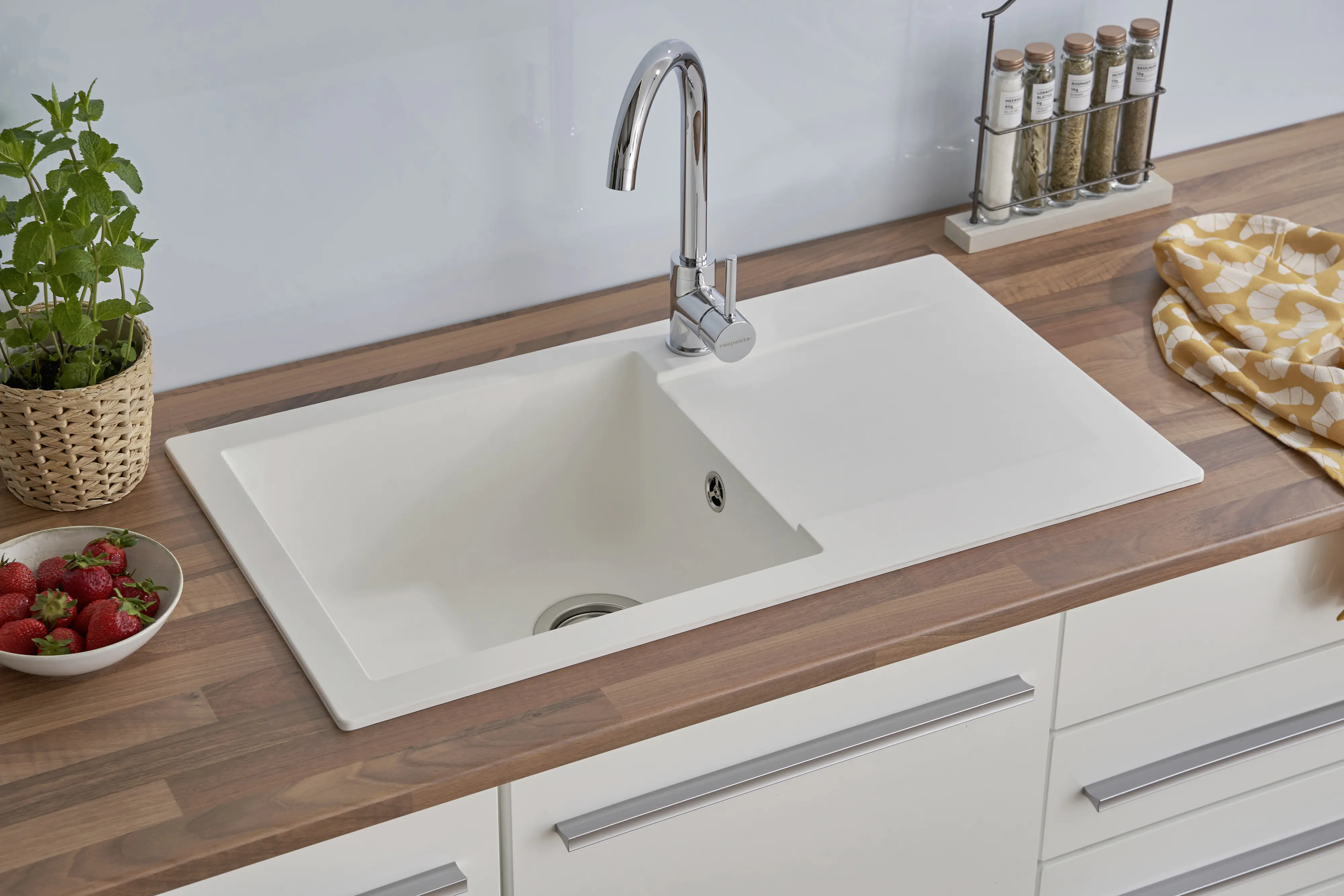 respekta Mineralite Einbauspüle DENVER78X44W