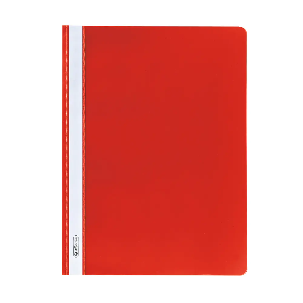 herlitz Schnellhefter A4 PP transparenter Vorderdeckel rot