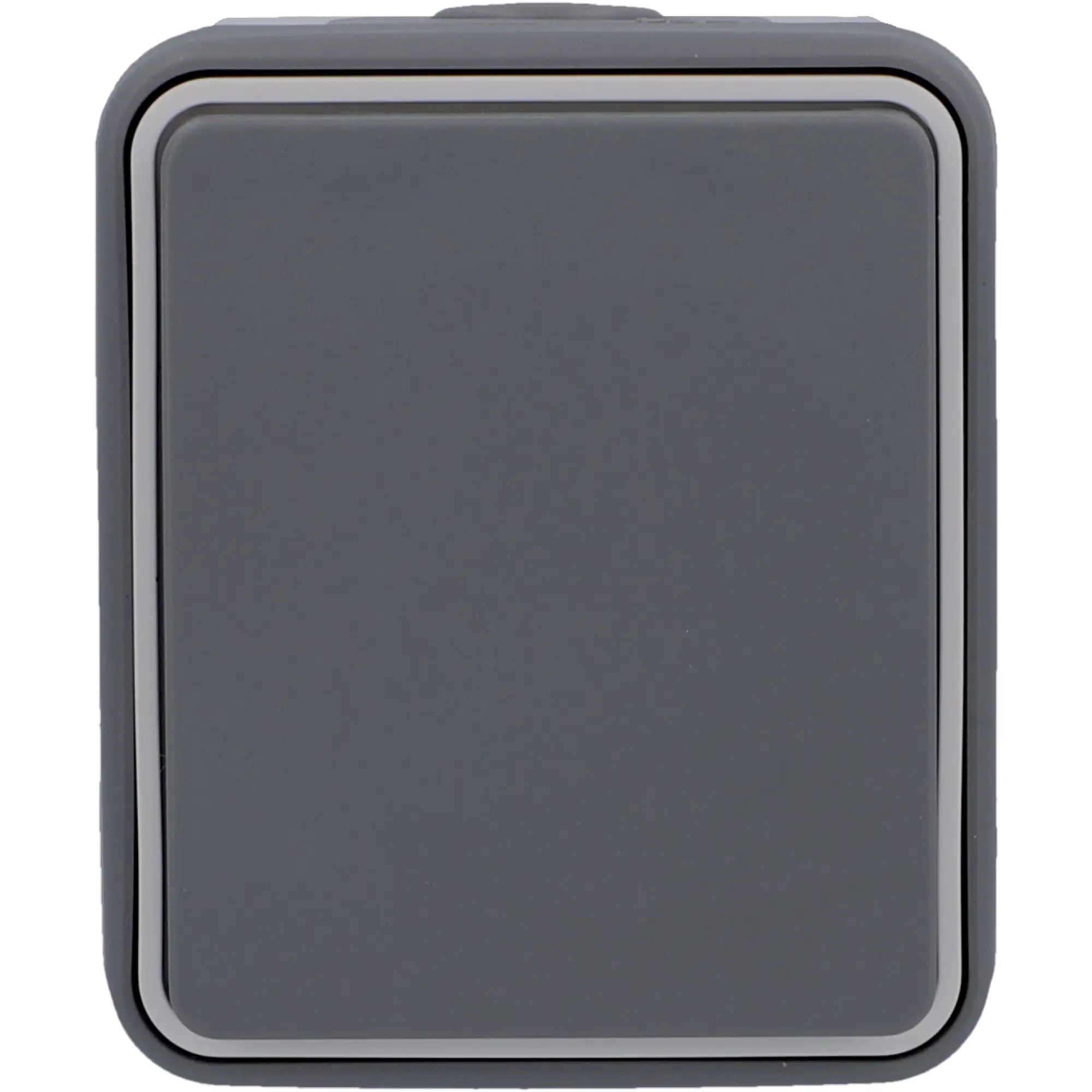 Unitec Steckdose 1-fach Feuchtraum Mini, dunkelgrau, Aufputz