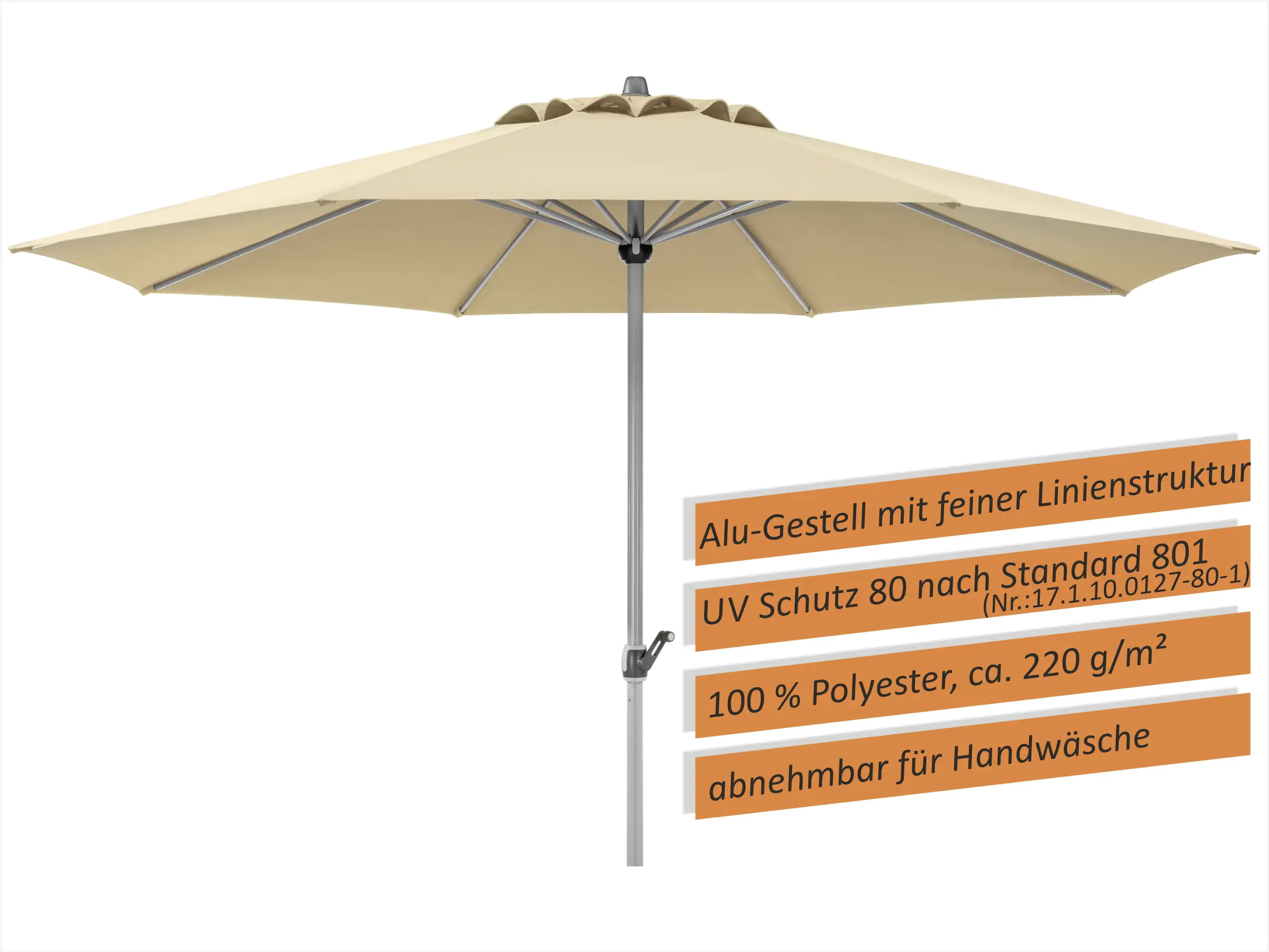 Schneider Sonnenschirm Gemini natur Ø 360 cm