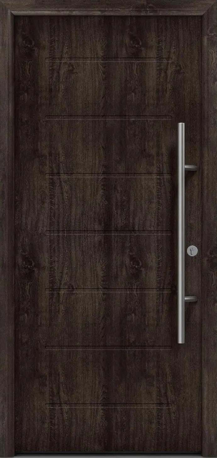 EcoStar Haustür ISOPRO Secur IPS 015 RC2 night oak 110 x 210 cm