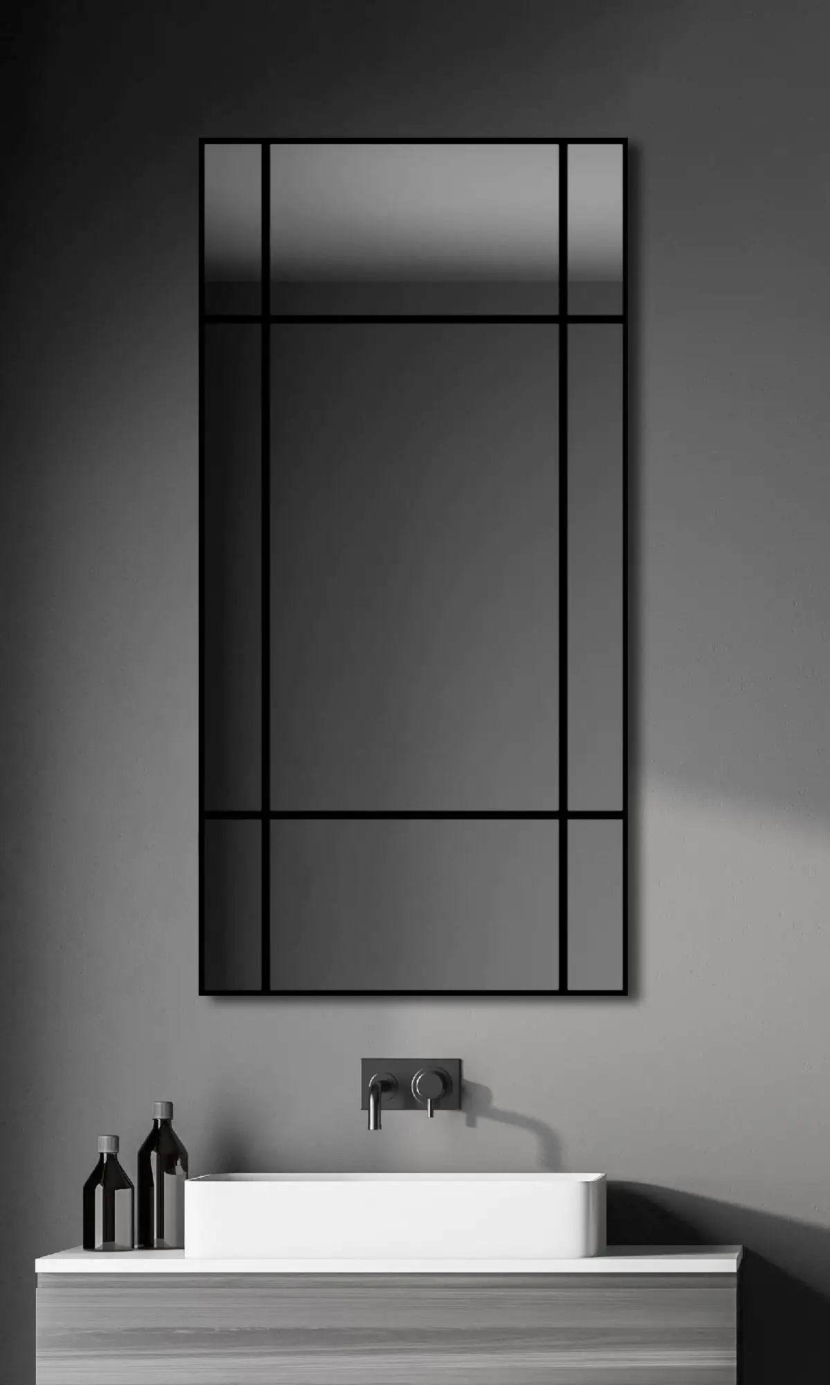 DSK Design Spiegel Black Loftstyle 60x120 cm, schwarz