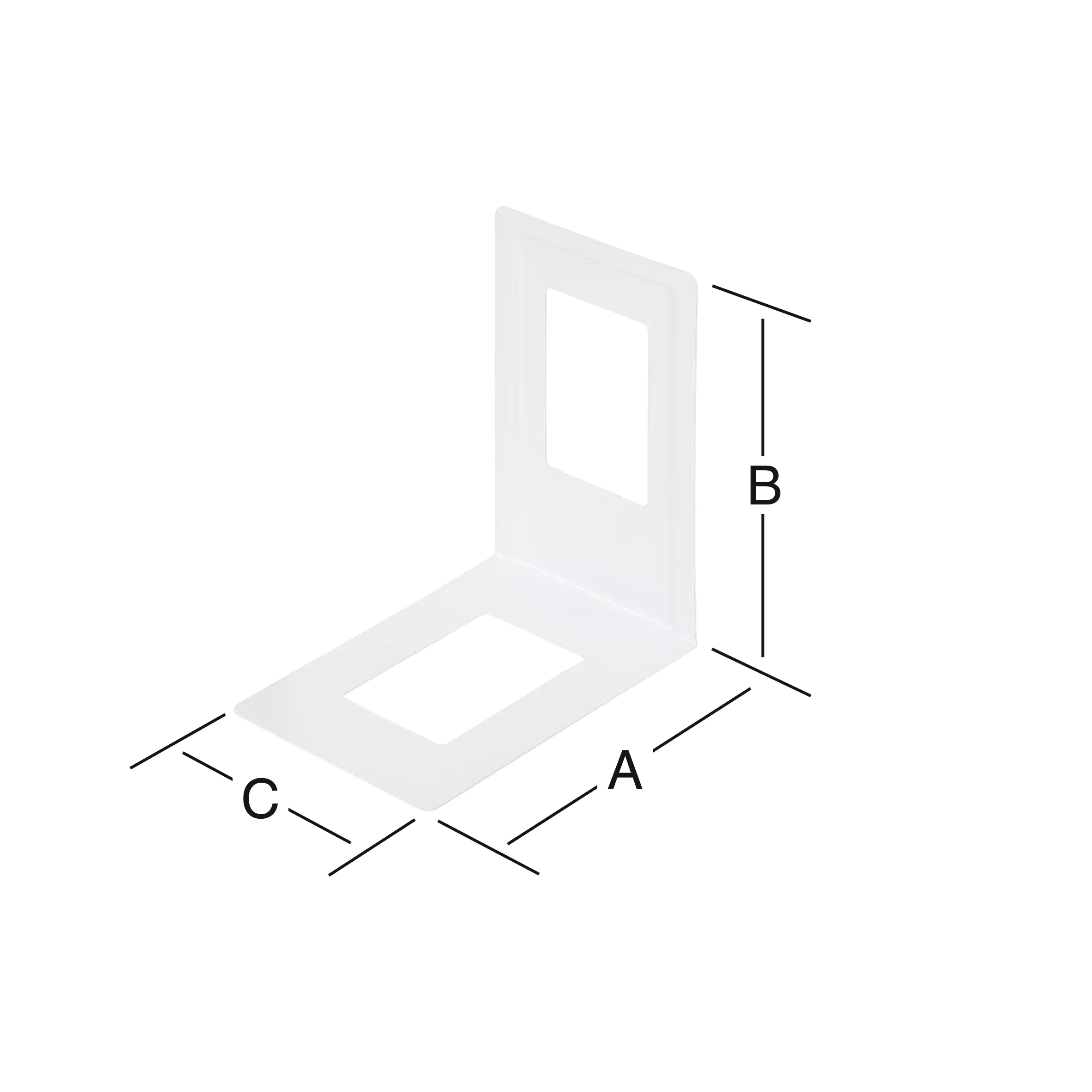 Dolle Bücherstütze weiß 120 x 130 x 80 mm 