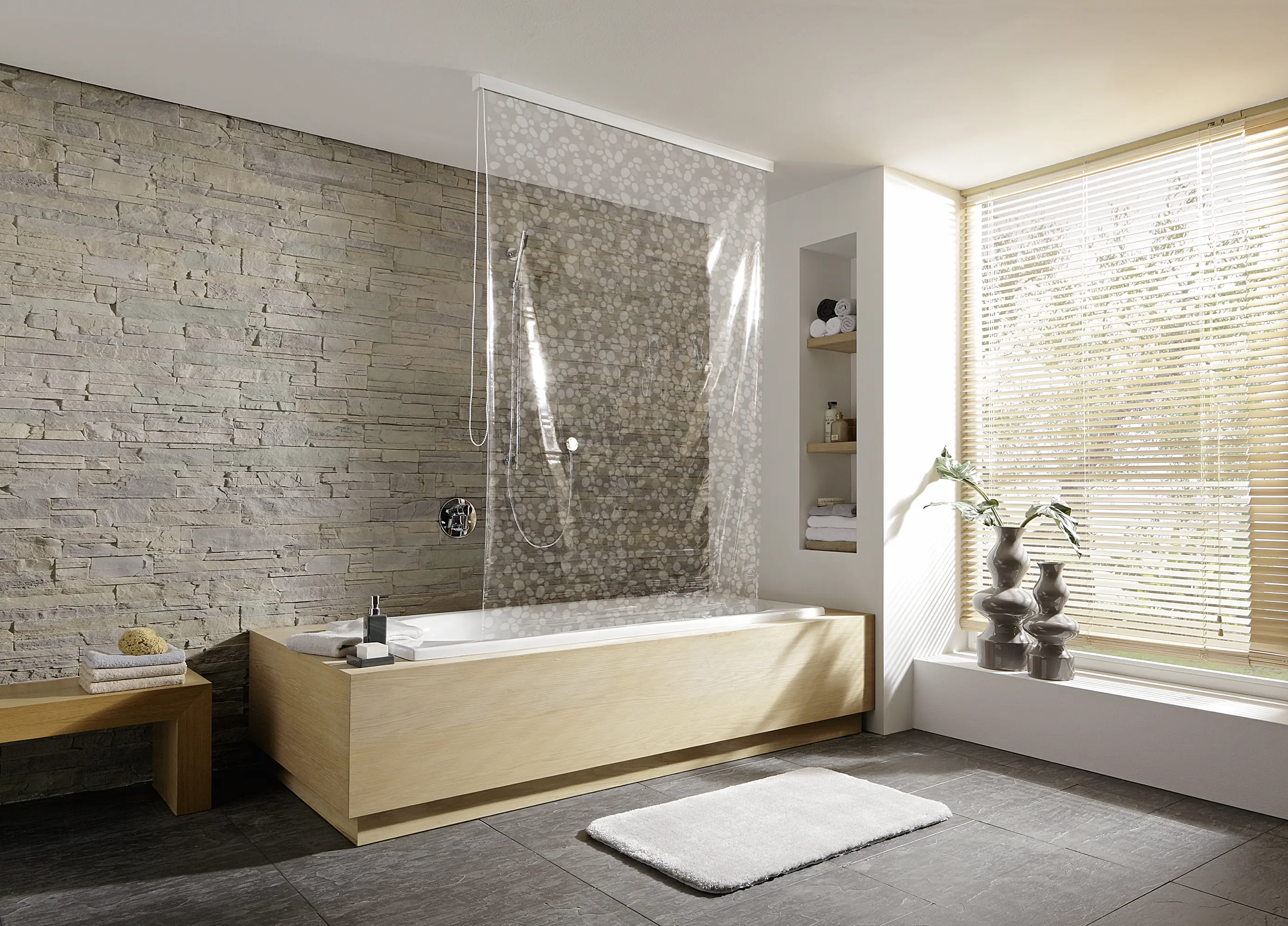 Kleine Wolke Duschrollo clear 128x240cm
