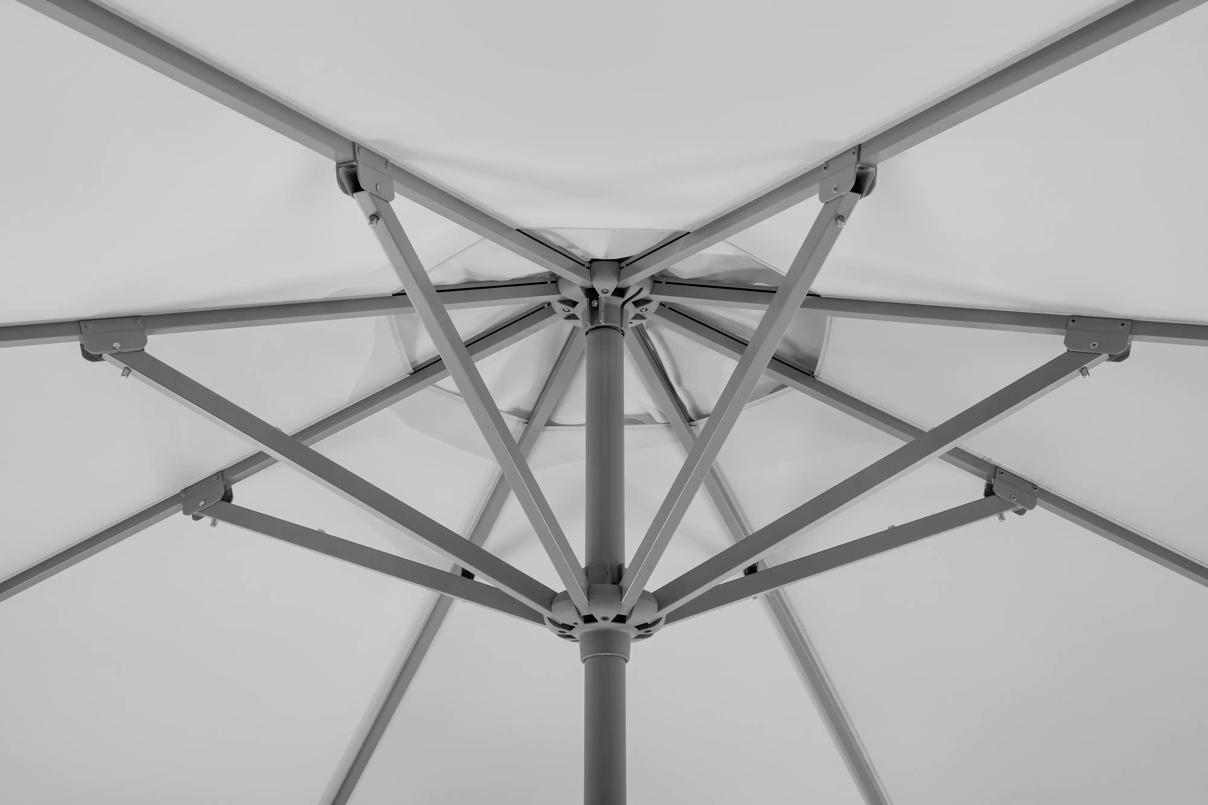 Schneider Sonnenschirm Rooftop silbergrau Ø 350 cm inkl. Sonnenschirmhülle
