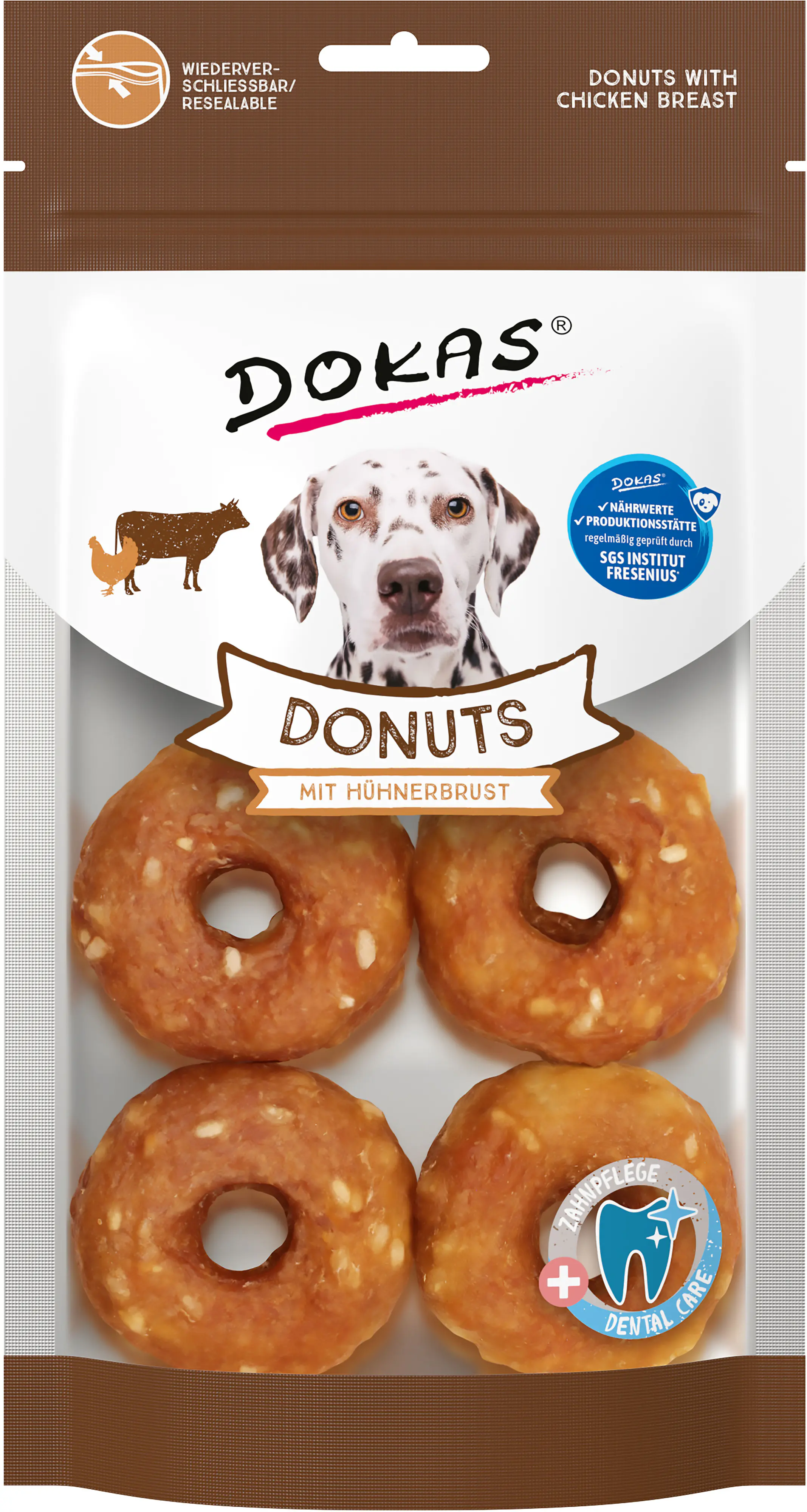 Dokas Hundeleckerli Donuts 160 g Huhn & Rind