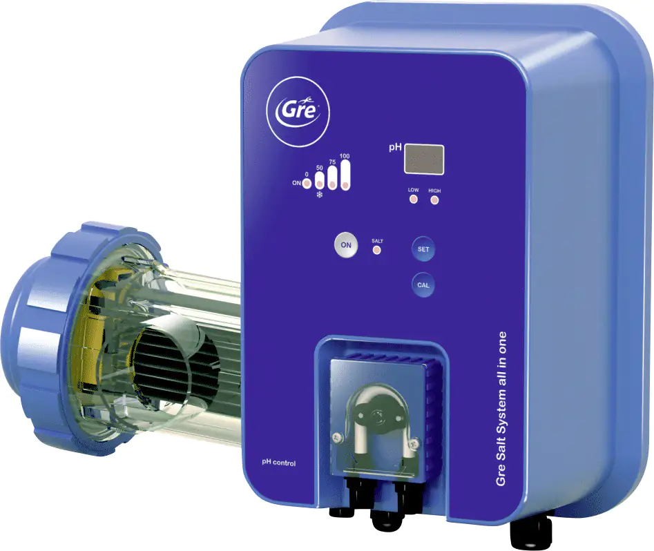 Gre Salzelektrolyse-System für Pools Wasserumfang bis 100 m3