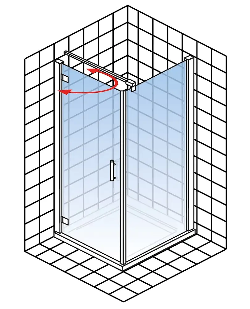 Schulte Drehtür Seitenwand 90 x 90 x 200 cm Toura