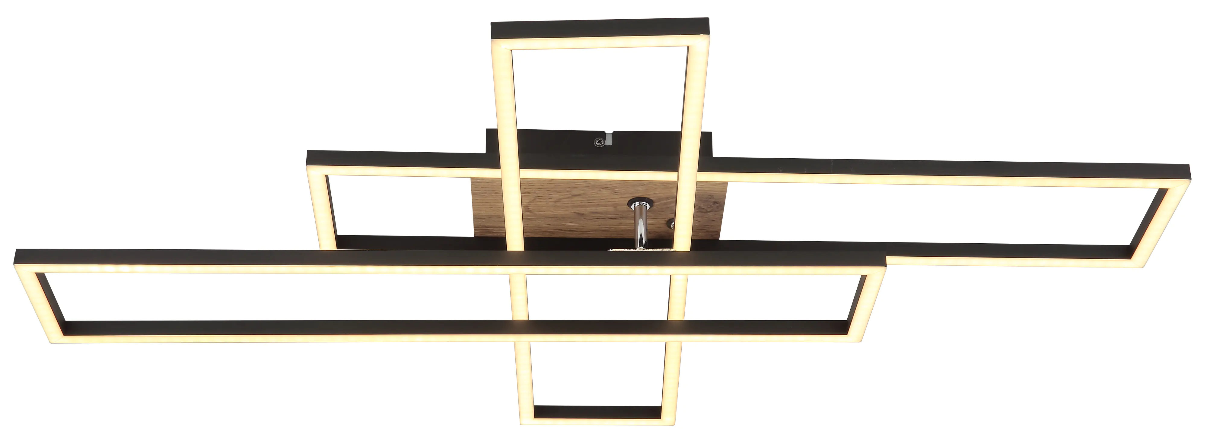 Globo LED Deckenleuchte Dakari schwarz 80 x 60 cm