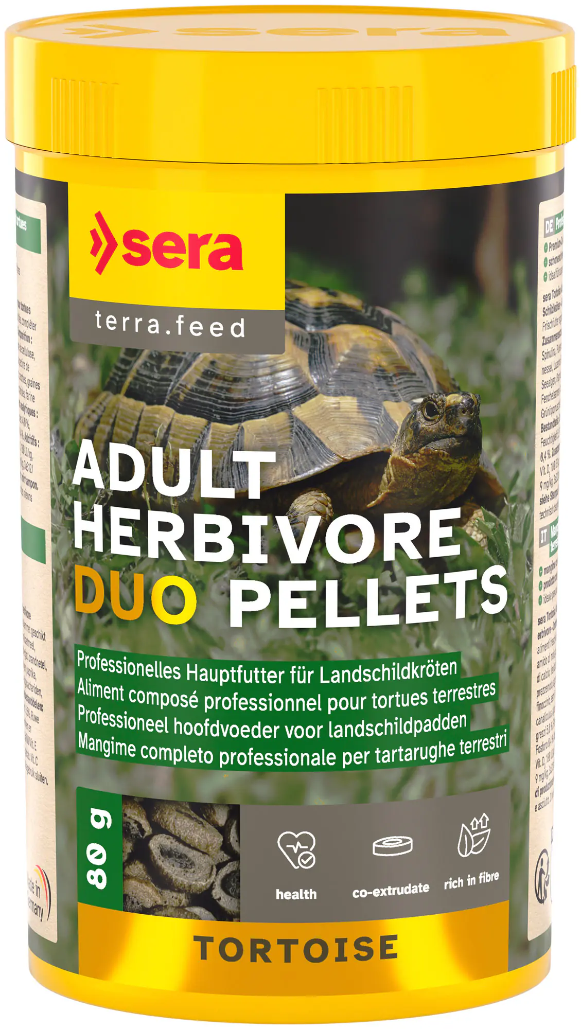 Sera Schildkrötenfutter Tortoise Adult Herbivore Duo Pellets 250 ml