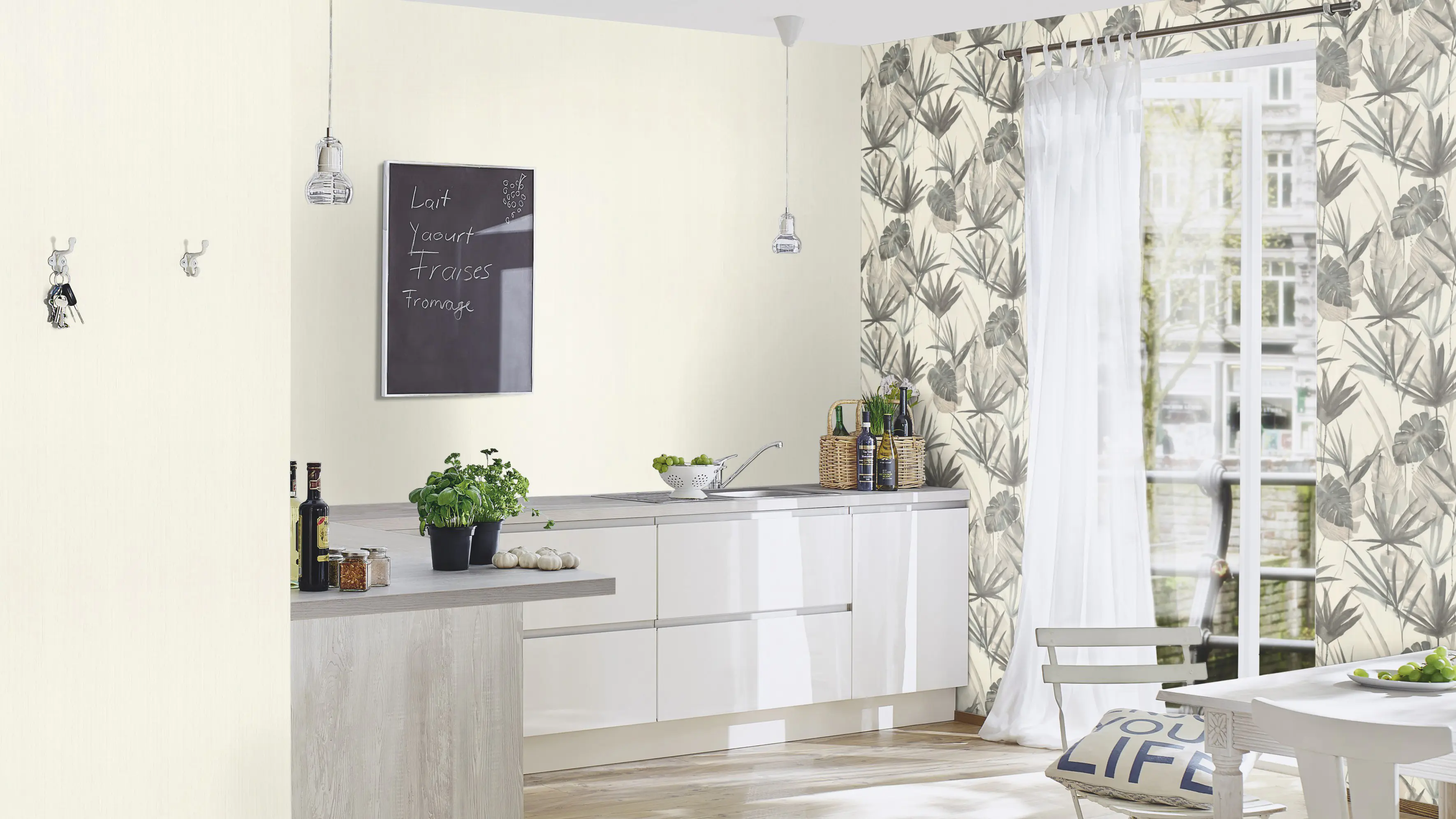 Rasch Vliestapete 537116 BARBARA home Collection II uni weiß 10,05 x 0,53 m