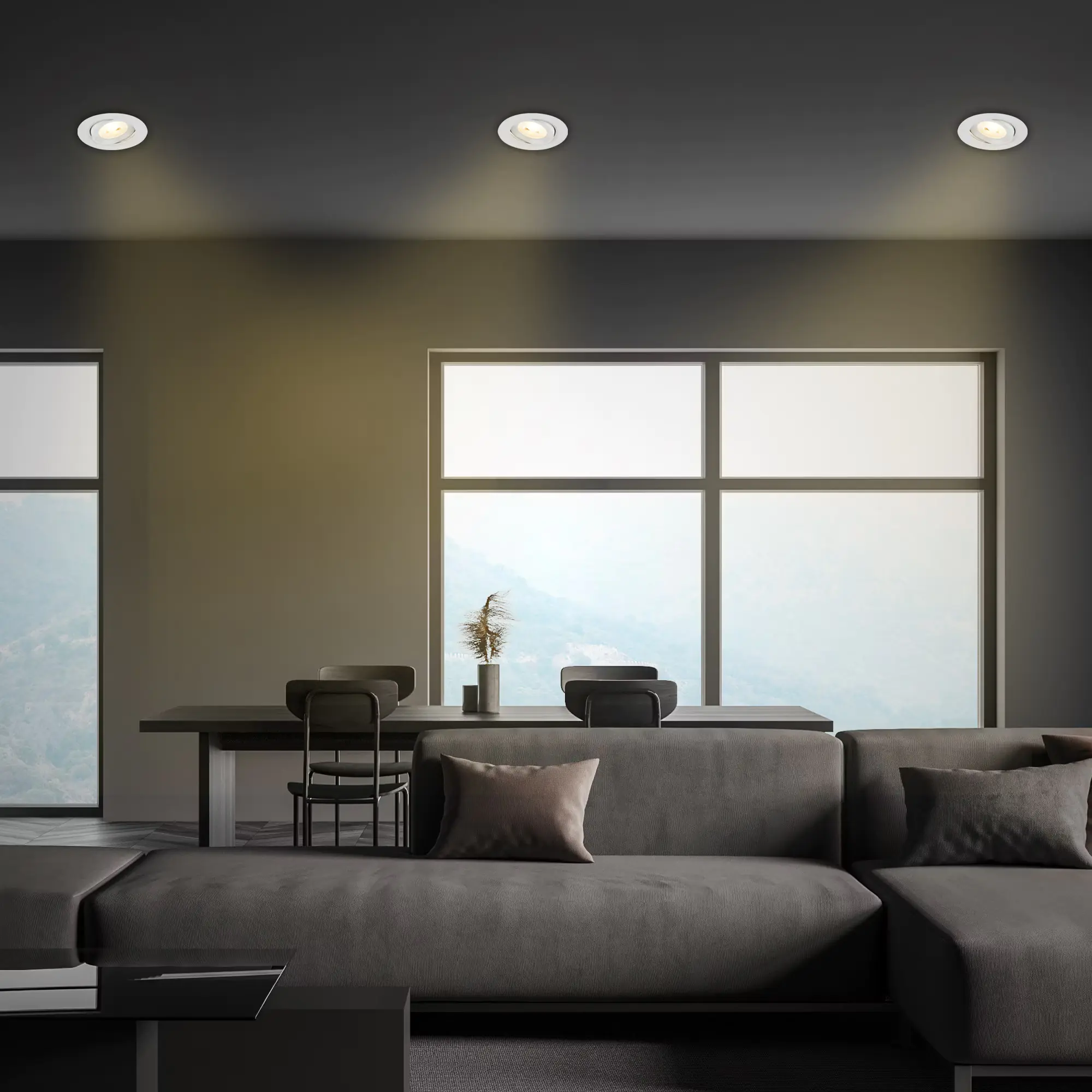 Briloner LED-Einbauleuchten Mini 2in1 Ein-& Aufbau 9W 500lm chrom dimmbar
