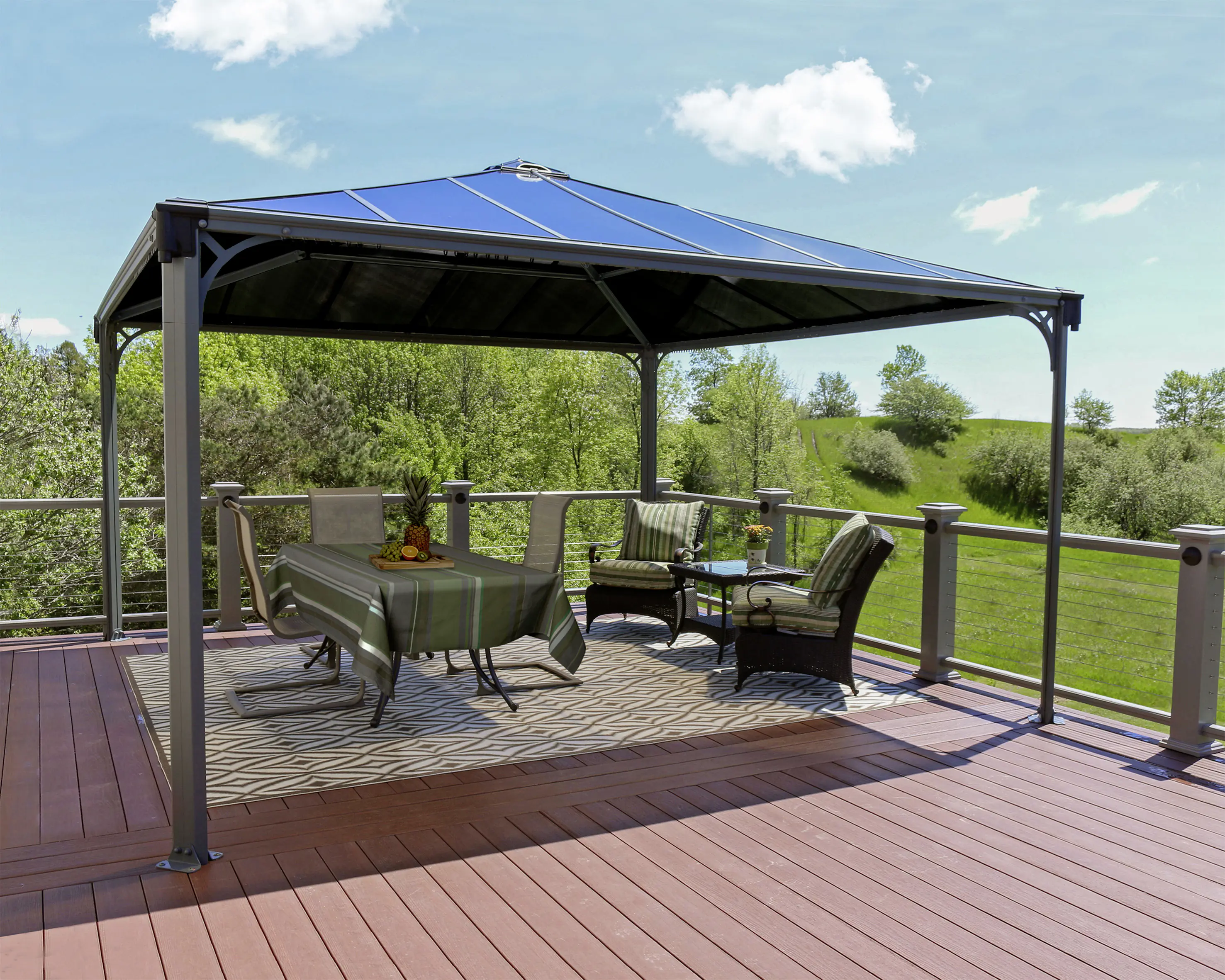 Canopia Pavillon Palermo 429 x 429 cm anthrazit/grau