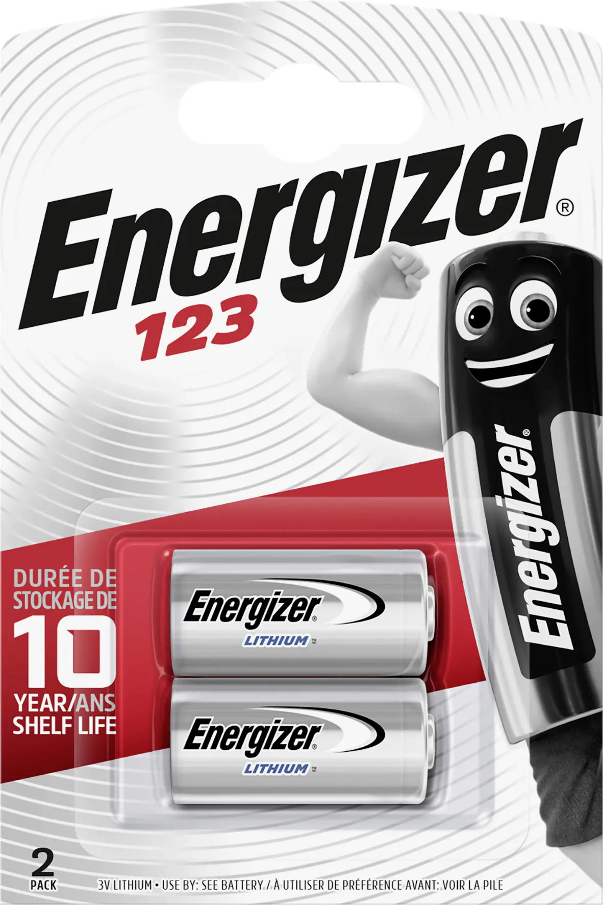 Energizer Lithium Fotobatterie CR123 3 V, 2er Pack