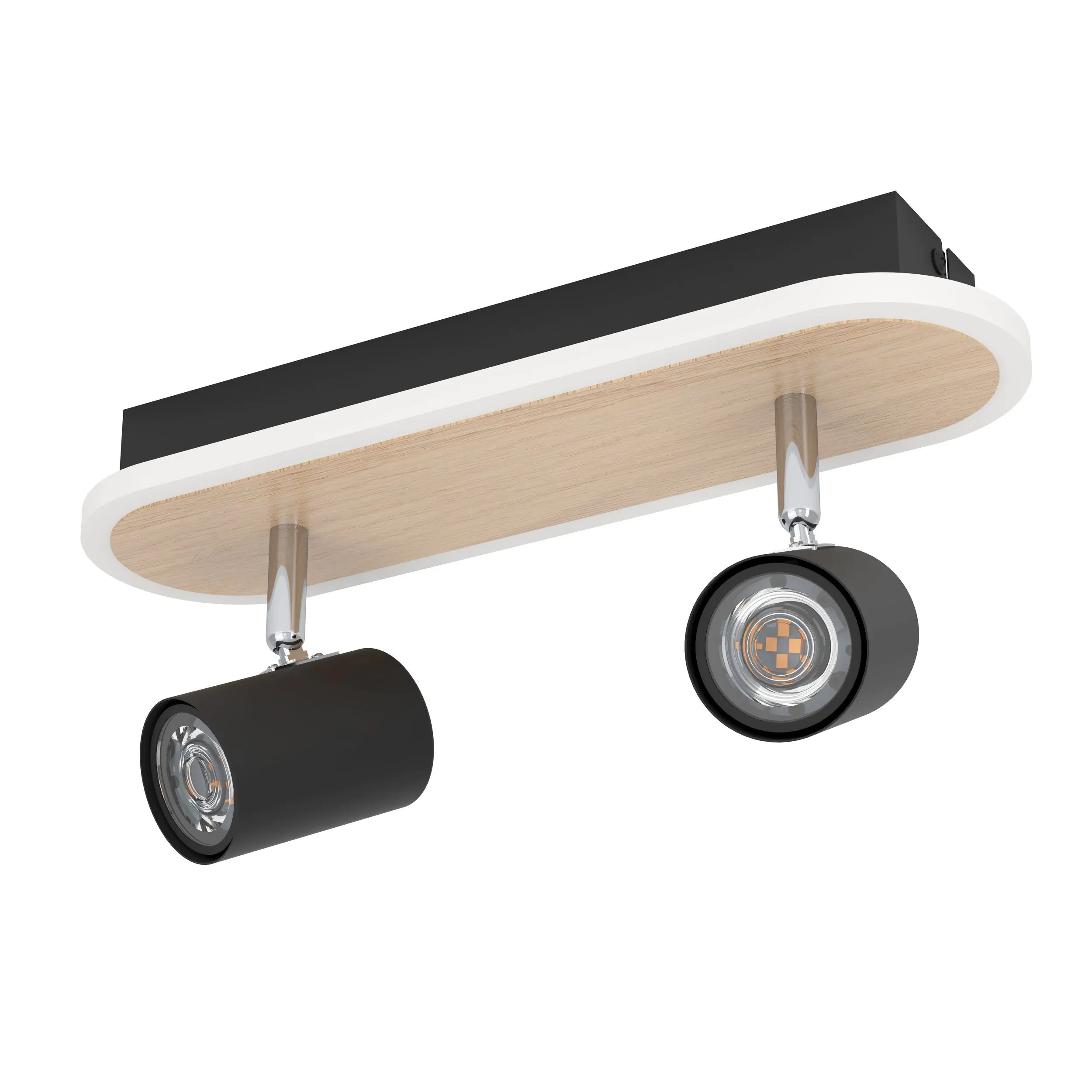 Eglo LED Deckenleuchte Rimbocchi 2x6W, 1500 lm, 3000K, ww, schwarz