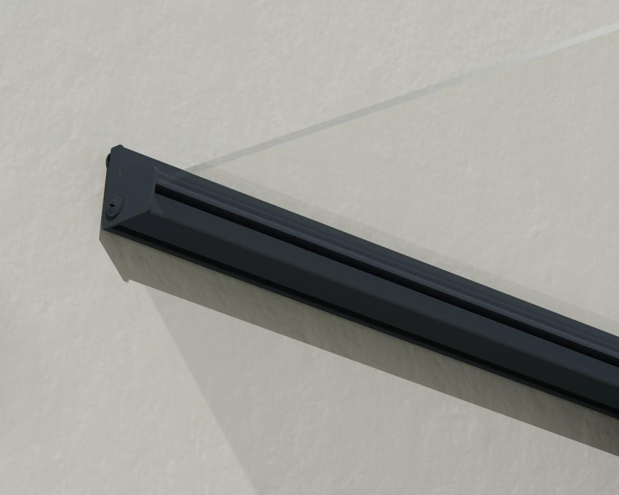 Canopia Vordach Bremen 1500  Grau Alu 150 x 94 cm