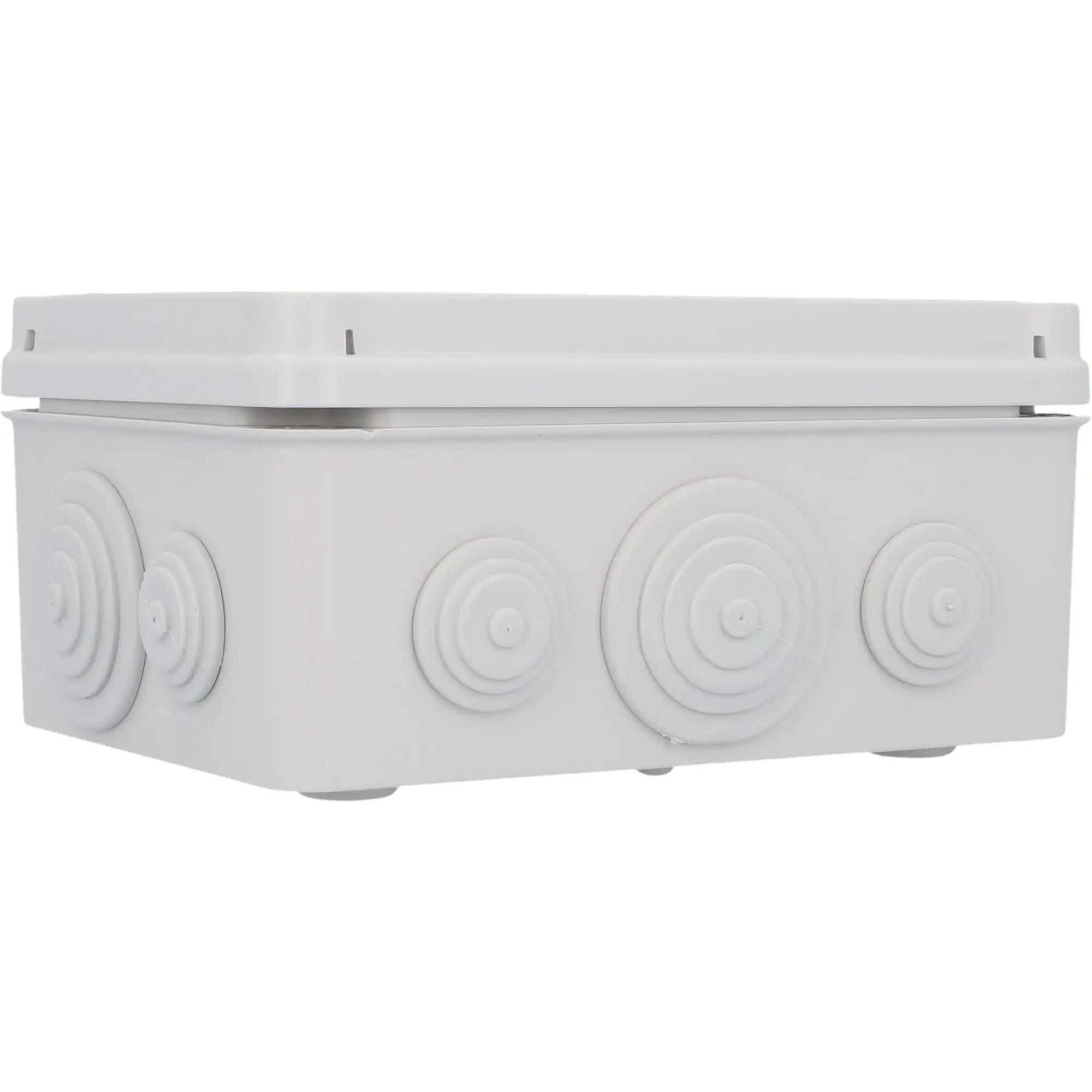 Aufputz- Abzweigdose IP65, mit Schraubdeckel, 175 x 130 x 84 mm, grau