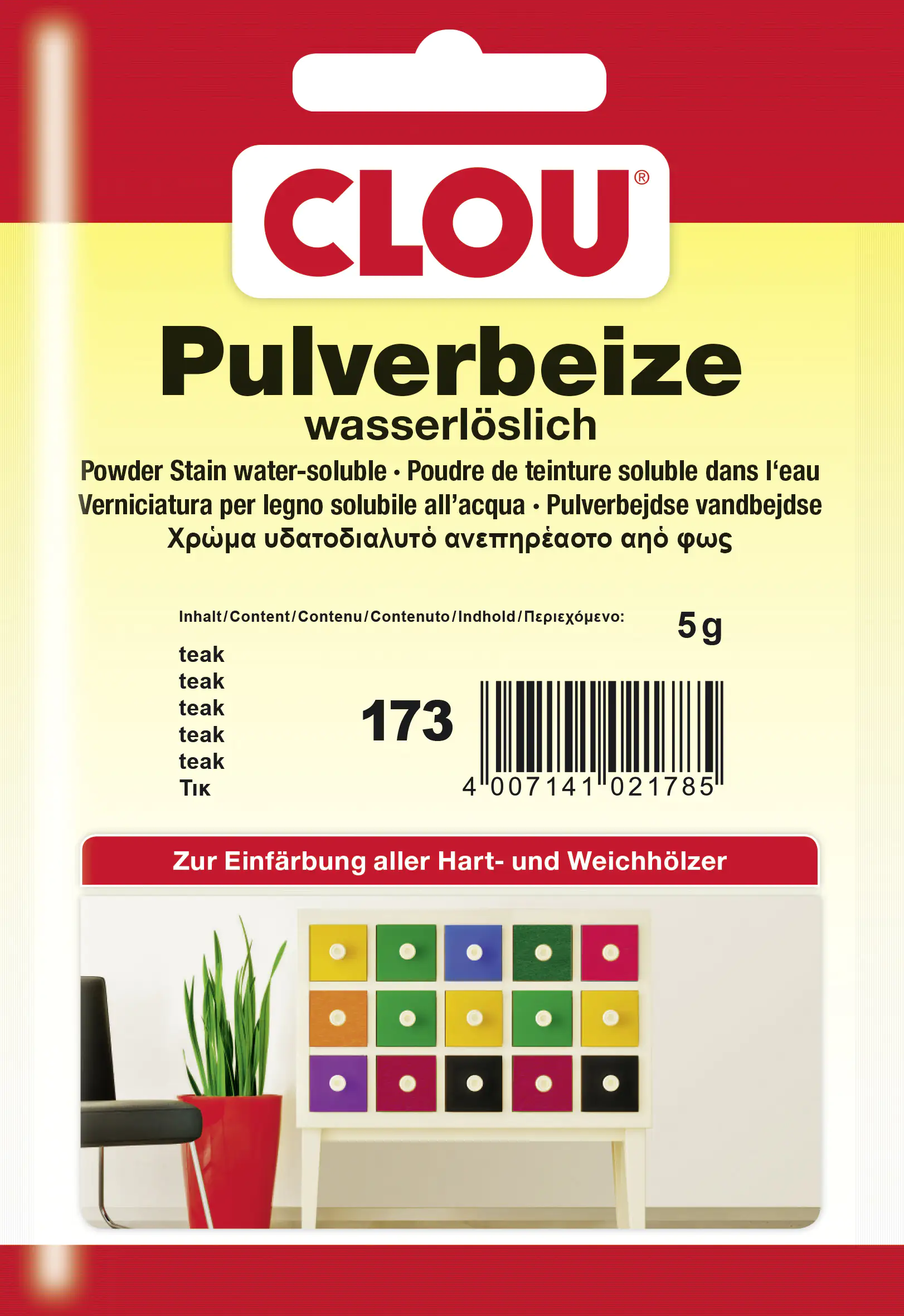 Clou Pulverbeize 5 g teak