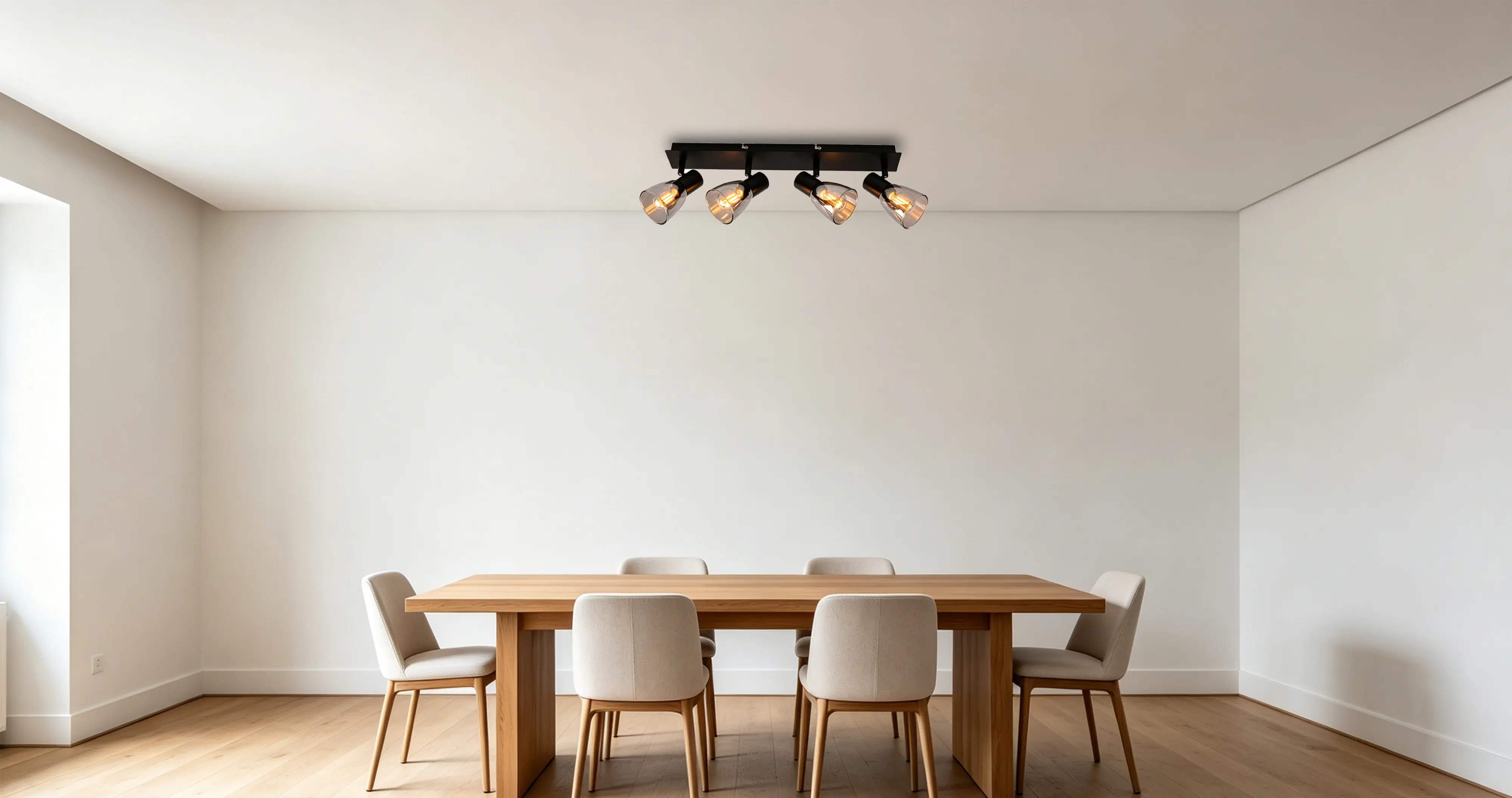 Primaster LED-Deckenlampe 4er Spot Miami E14 48 x 12,5 cm schwarz