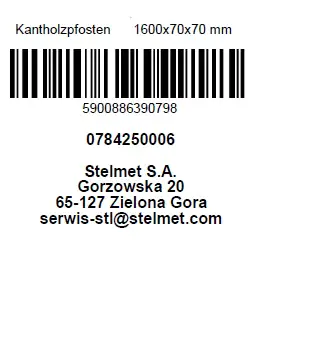 Kantholzpfosten 160 cm, 70 x 70 mm, kesseldruckimprägniert