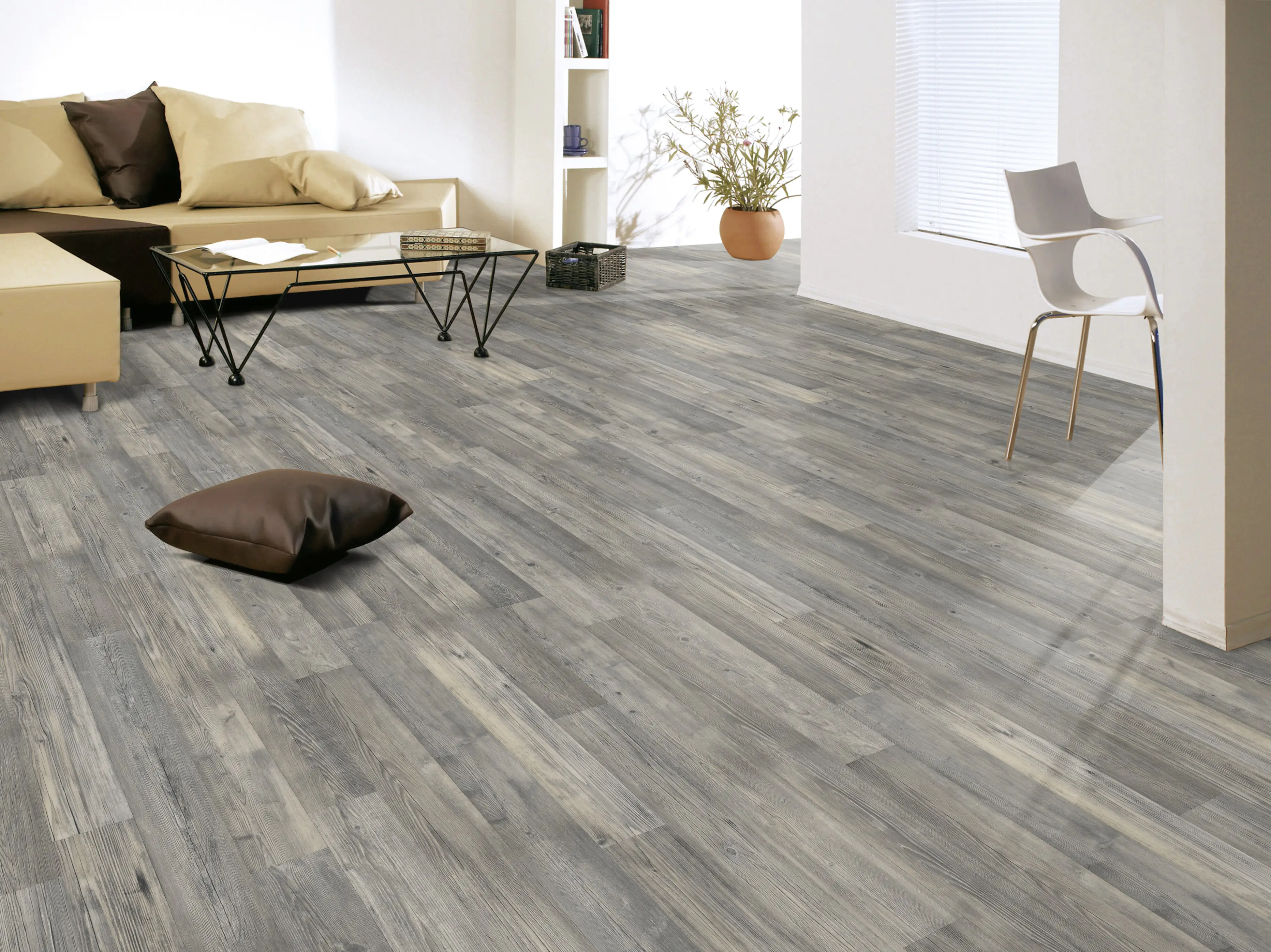 Classen Laminat Edition 7 128,6 x 19,4 cm 7 mm Seekiefer grau 2-Stab