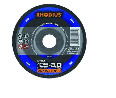 Rhodius Freihandtrennscheibe KSMK Stahl Ø 125 mm Bohrung 22,23 mm 10 Stück