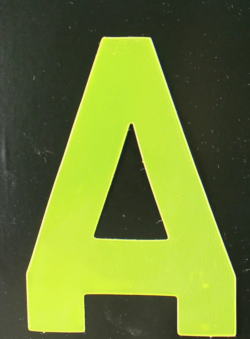 Conacord Reflektierender Klebebuchstabe "A" gelb 80 mm
