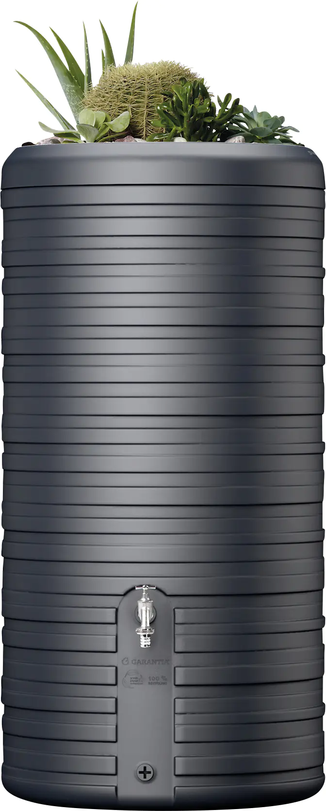 Garantia Regenspeicher Nordic 2in1 300 L graphite grey mit Pflanzschale