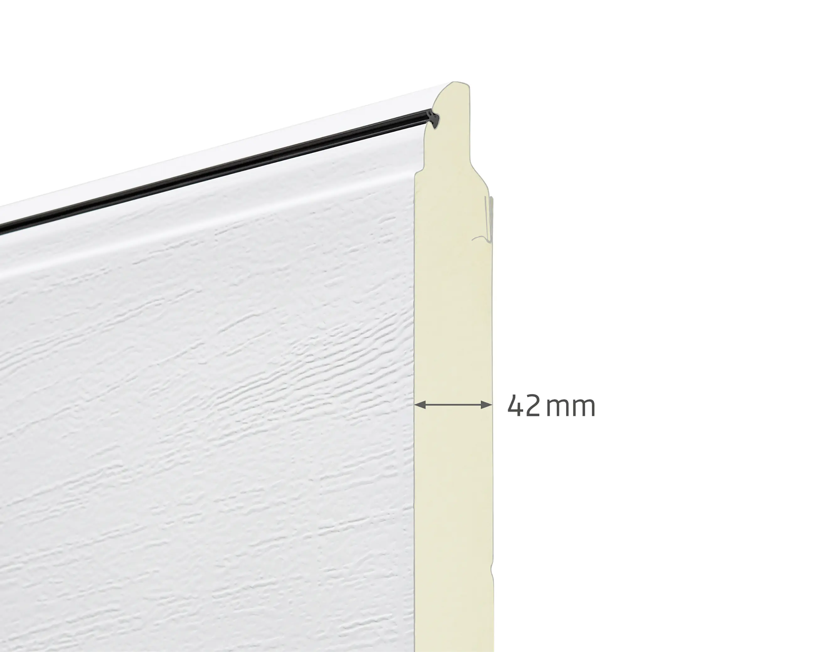 EcoStarMatic Garagen-Sektionaltor 237,5 x 200 cm verkehrsweiß Inkl. Torantrieb Liftronic 700