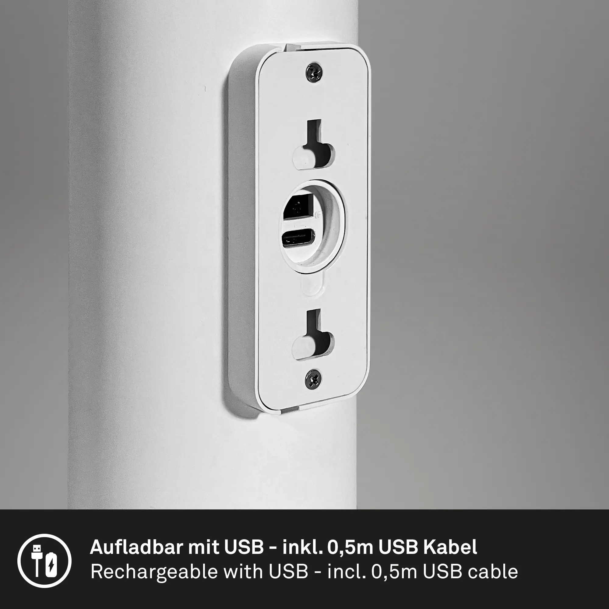Briloner LED Akku-Außenwandleuchte Lima 6W weiß dimmbar warmweiß