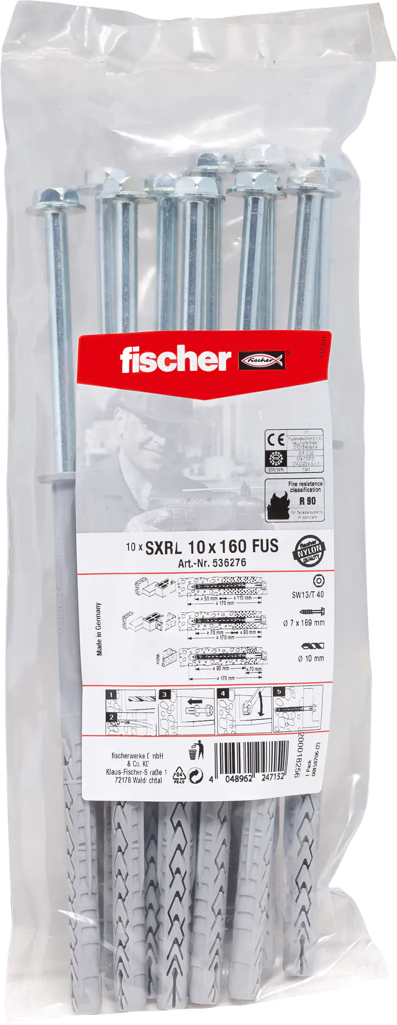 Fischer Langschaftdübel 10.0 x 80 mm - 10 Stück