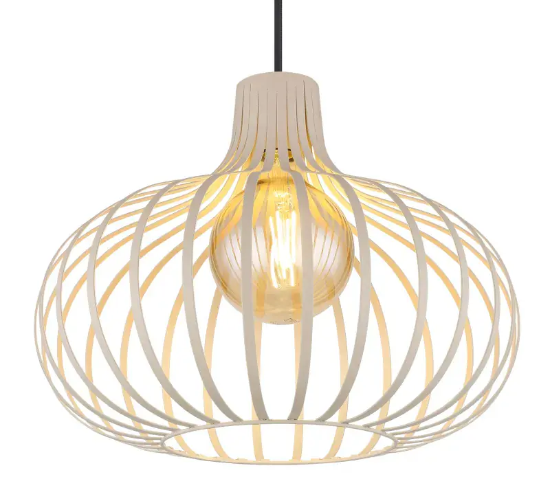 Globo Hängeleuchte Mateo Ø 40 x 150 cm cremefarben matt