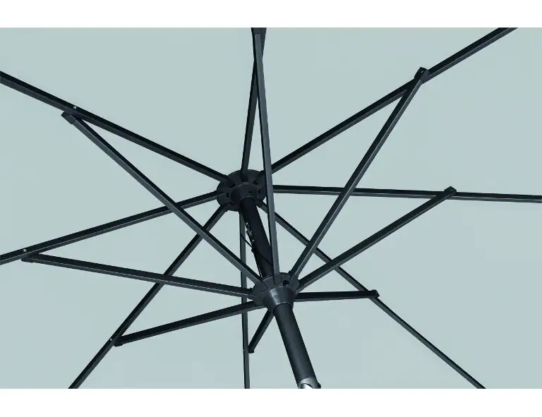 Siena Garden Mittelstockschirm Avio grau 250 x 200 cm
