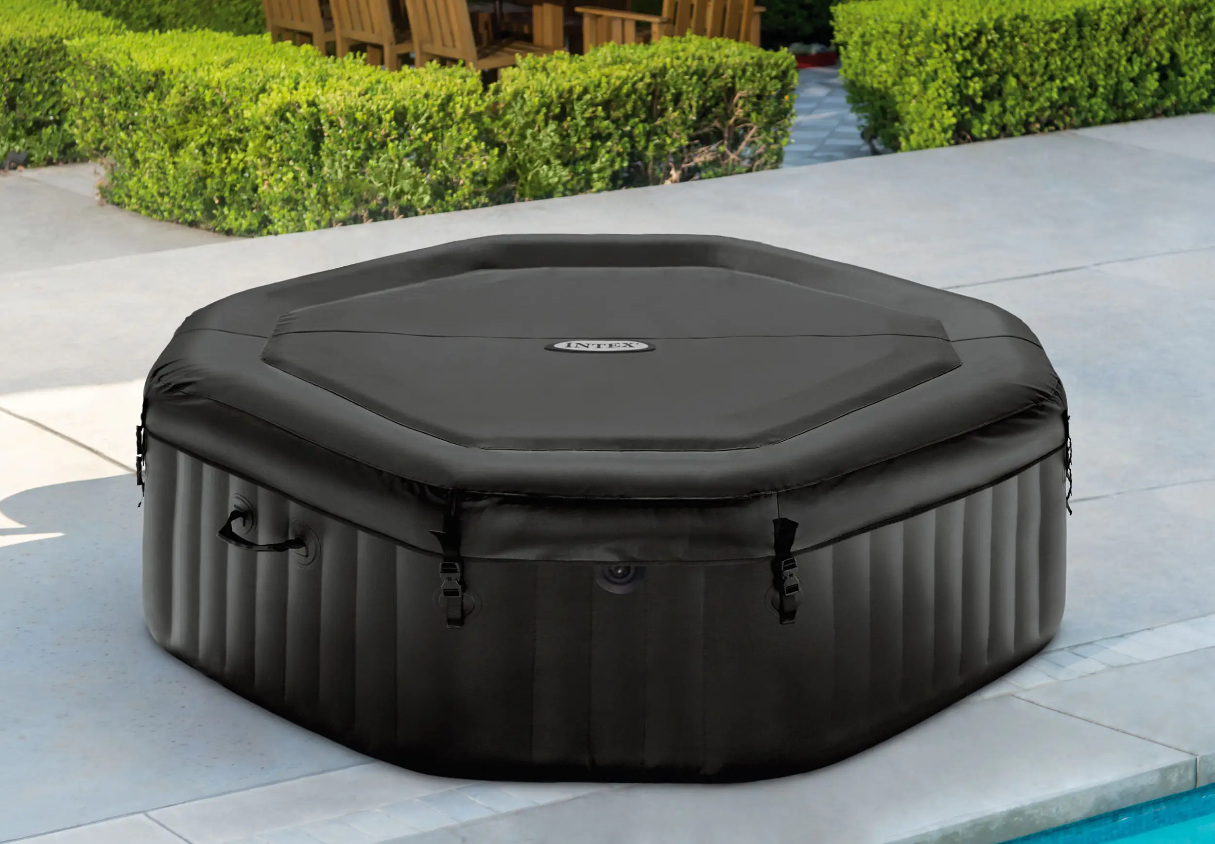 Intex Pure Spa Octagon Bubble Jet mit Salzwassersystem Ø 201 x 71 cm