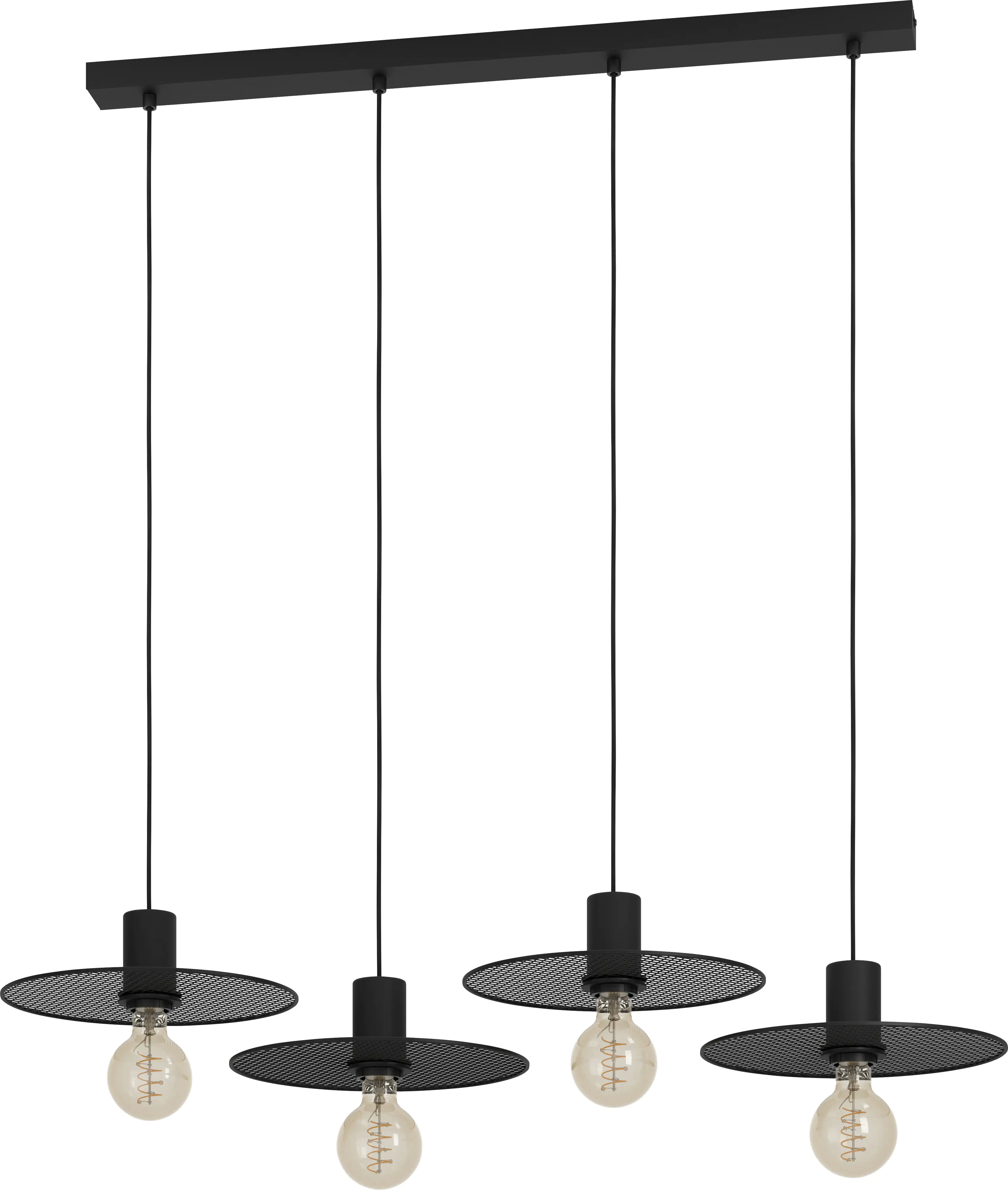 Eglo Hängeleuchte Ikeston schwarz-gitter 98 x 28 cm